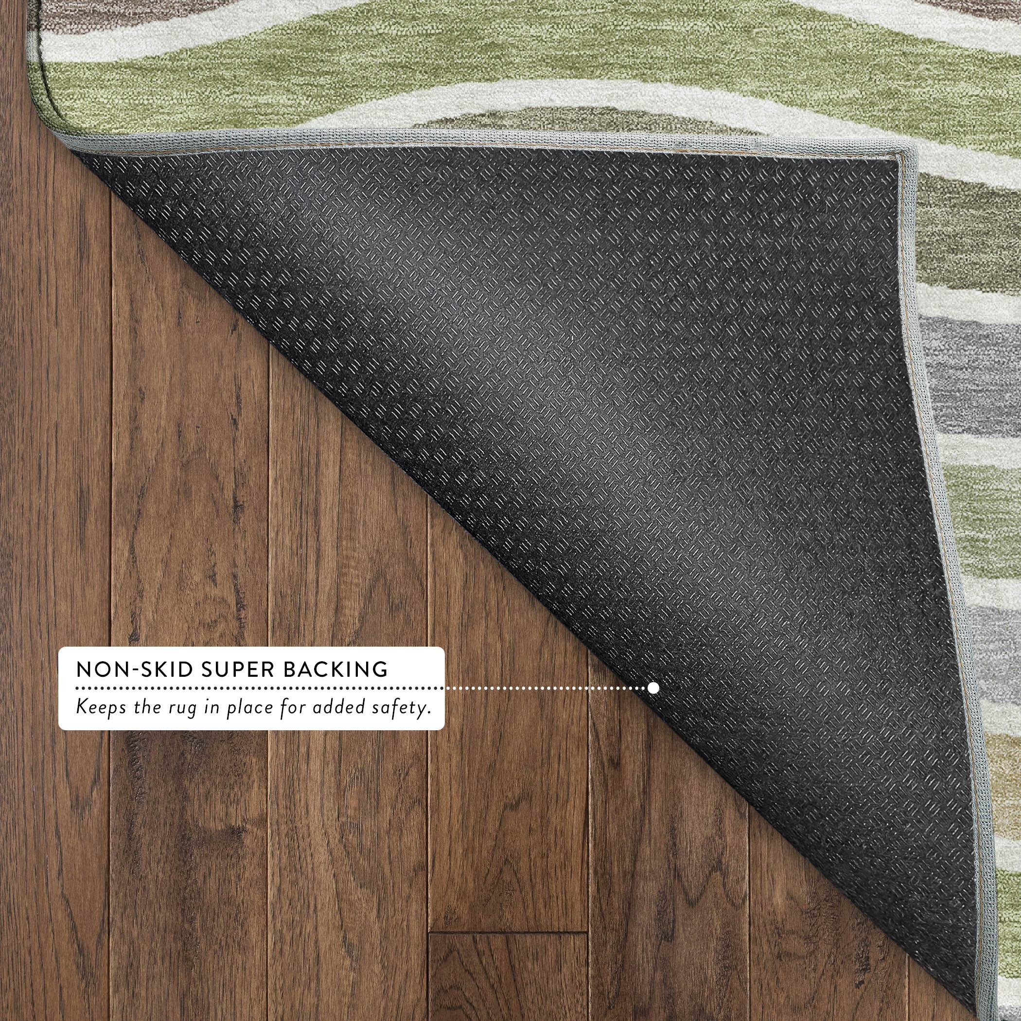 Marrakech Machine Washable Transitional Fern Green Rug 1'8" x 2'6" #shape_Rectangle