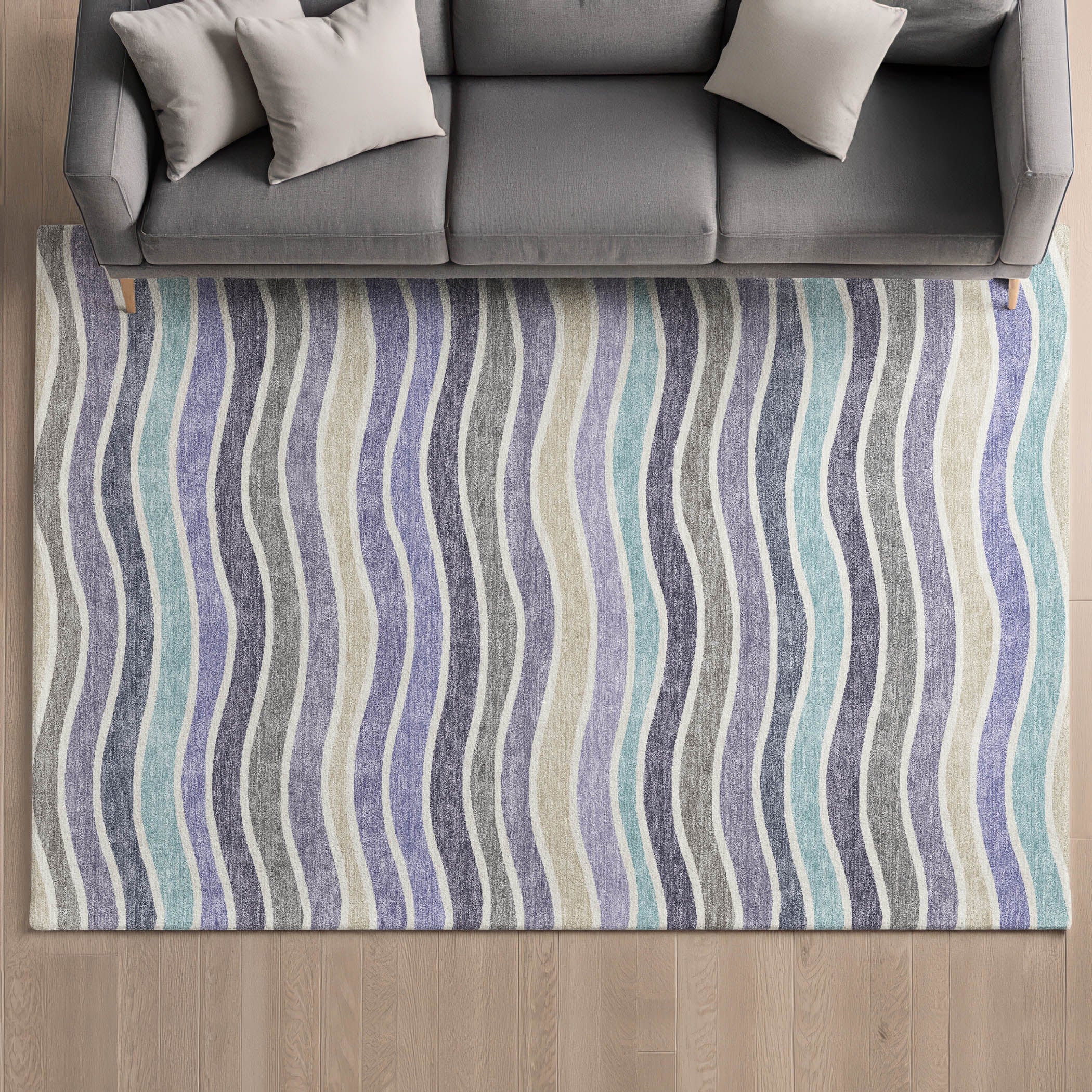 Marrakech Machine Washable Transitional Lavender Purple Rug 3' x 5' #shape_Rectangle