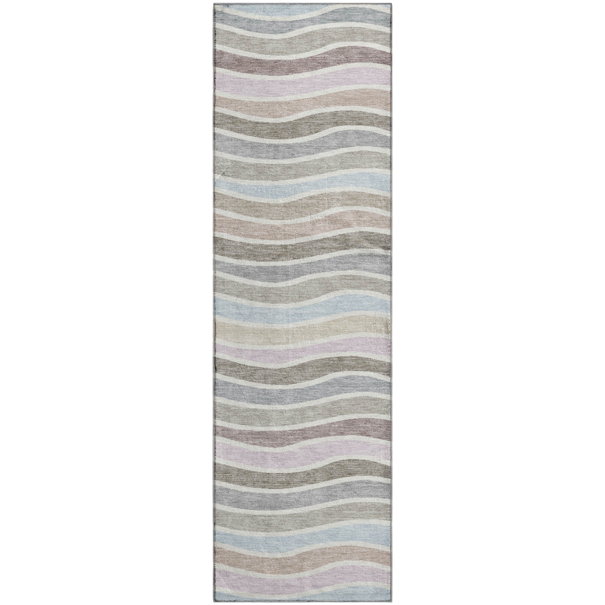 Marrakech Machine Washable Transitional Tan Brown Rug 2'3" x 7'6" #shape_Runner