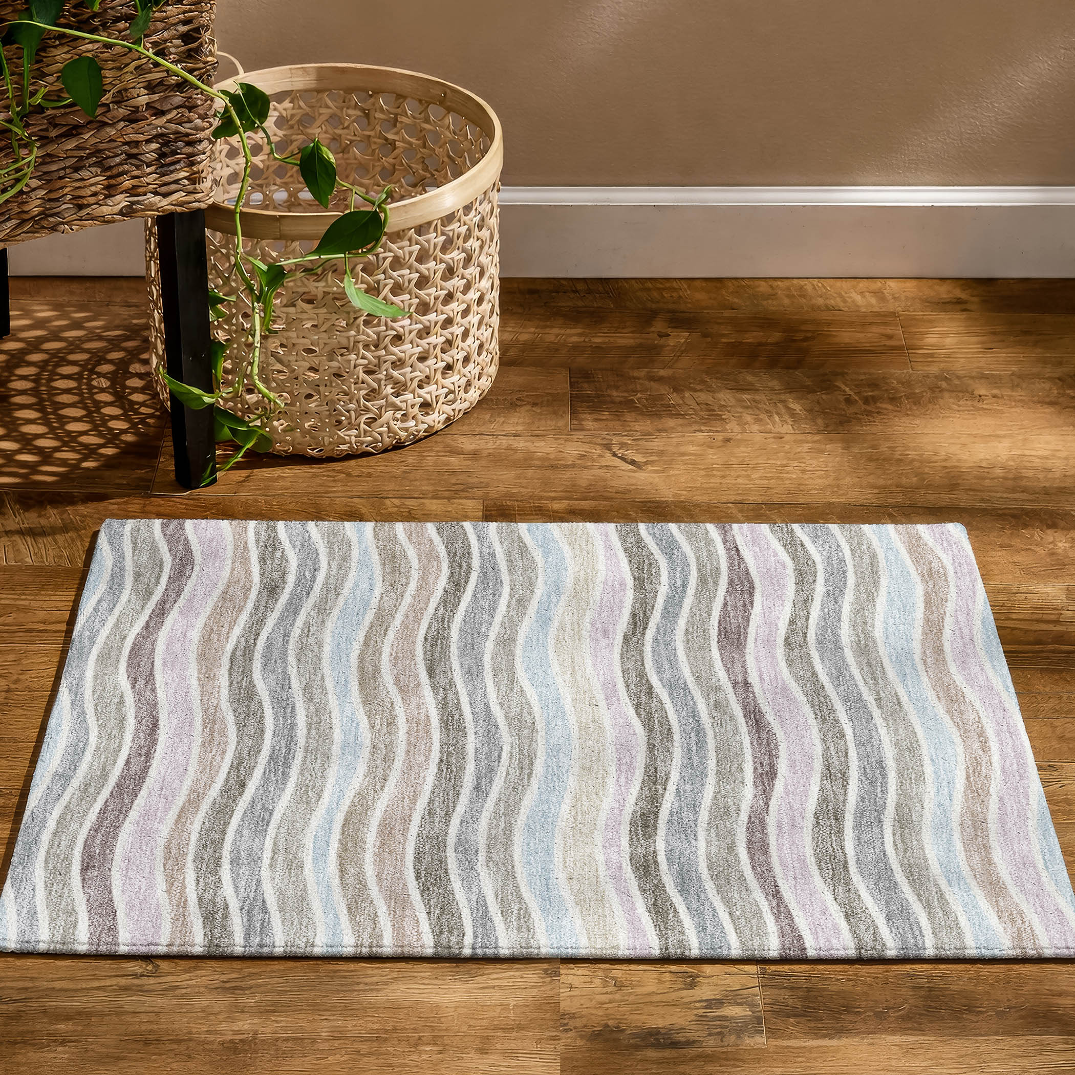Marrakech Machine Washable Transitional Tan Brown Rug 1'8" x 2'6" #shape_Rectangle