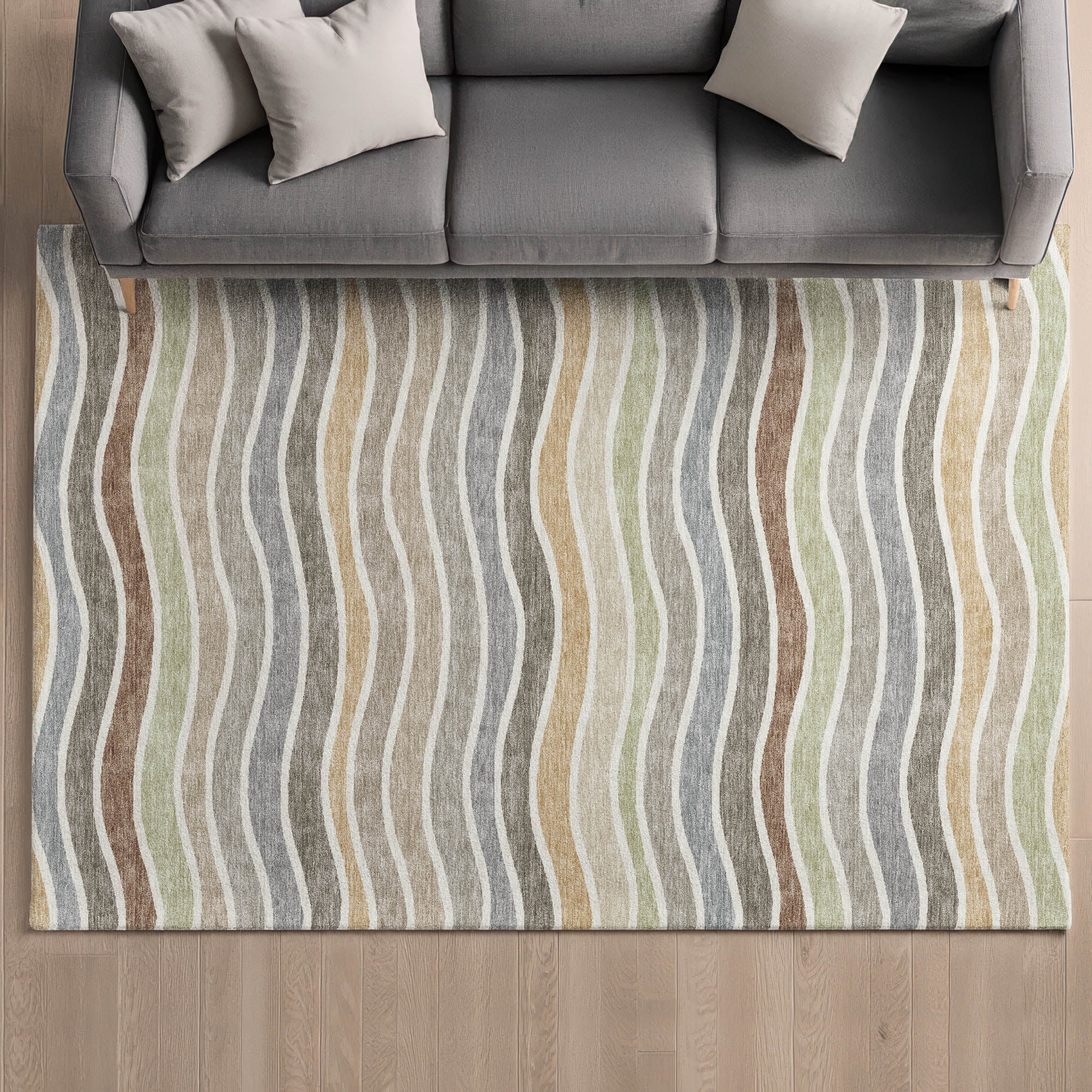 Marrakech Machine Washable Transitional Taupe Brown Rug 3' x 5' #shape_Rectangle