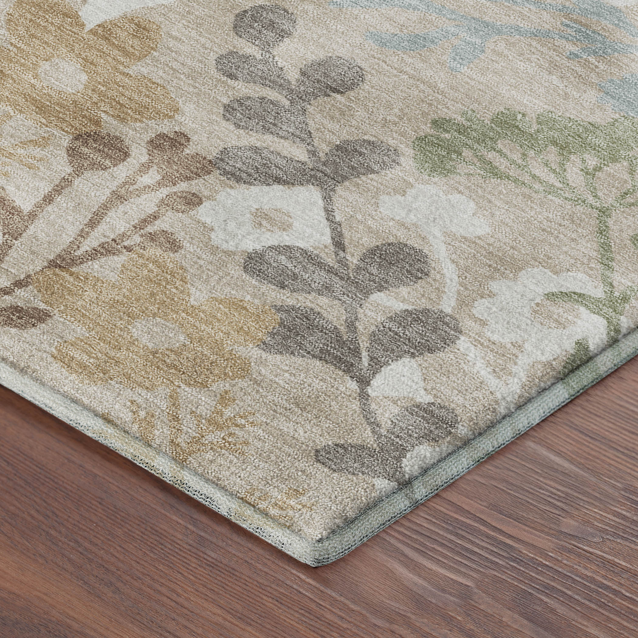 Mostar Machine Washable Transitional Beige Brown Rug 1'8" x 2'6" #shape_Rectangle