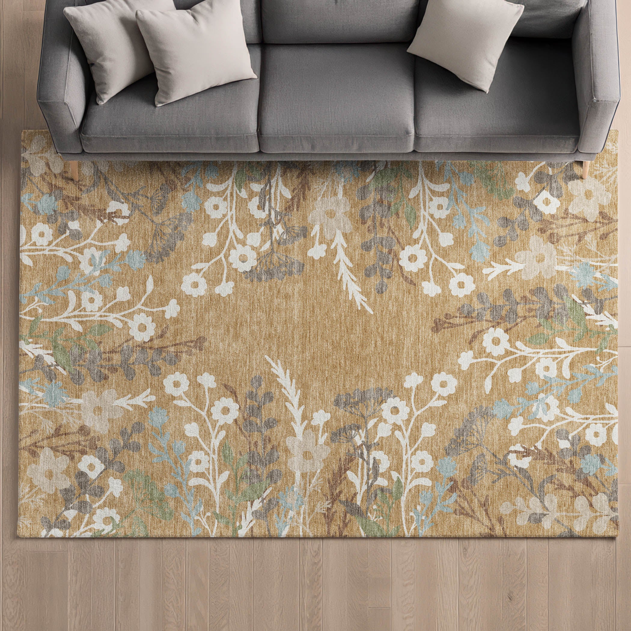 Mostar Machine Washable Transitional Gold Rug 3' x 5' #shape_Rectangle