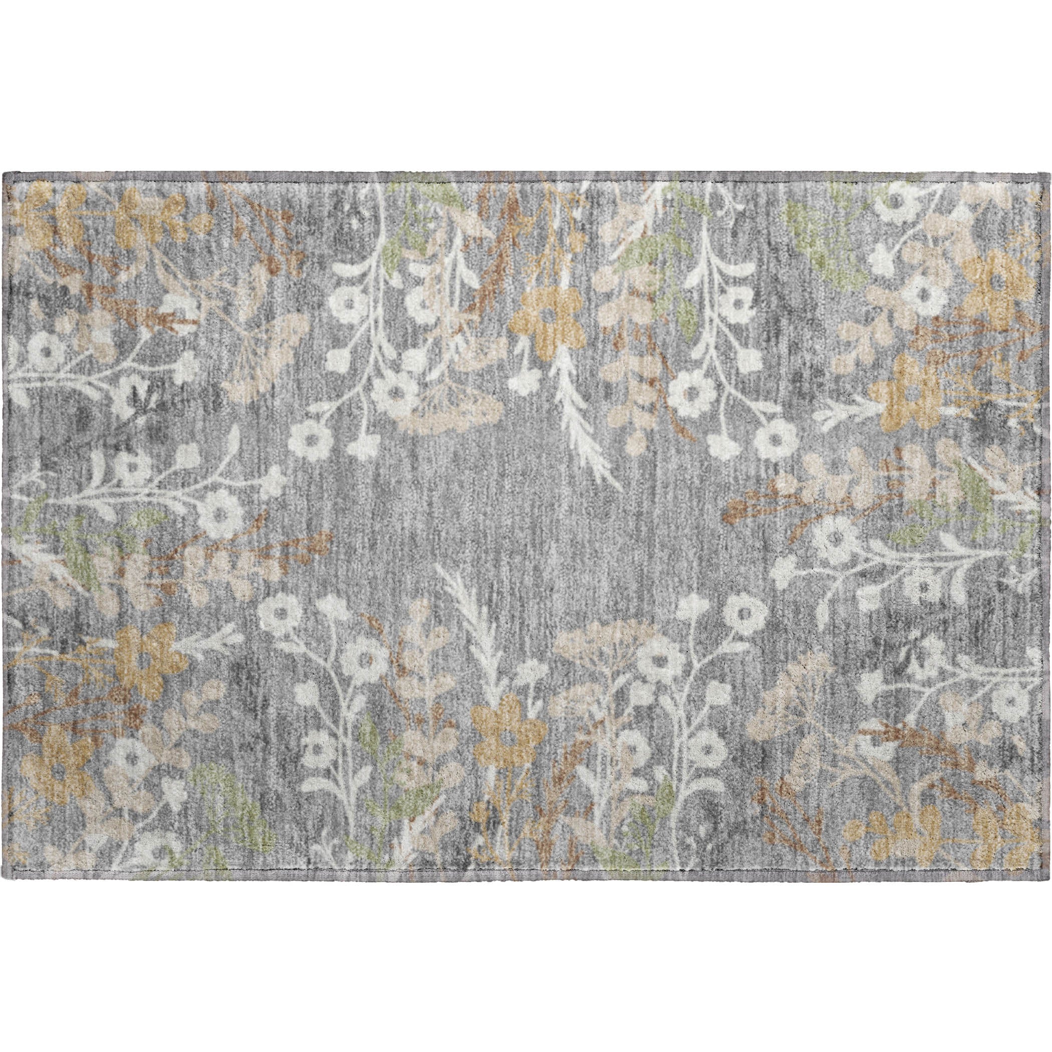 Mostar Machine Washable Transitional Gray Rug 1'8" x 2'6" #shape_Rectangle