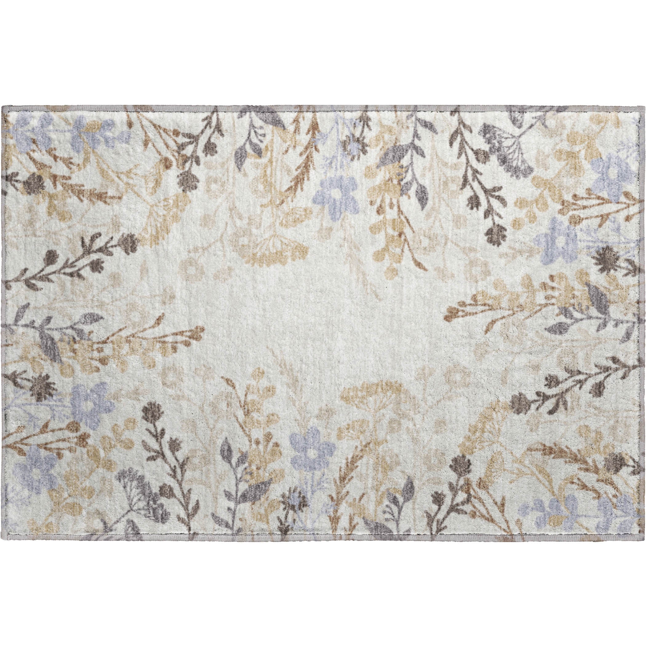 Mostar Machine Washable Transitional Ivory Rug 1'8" x 2'6" #shape_Rectangle