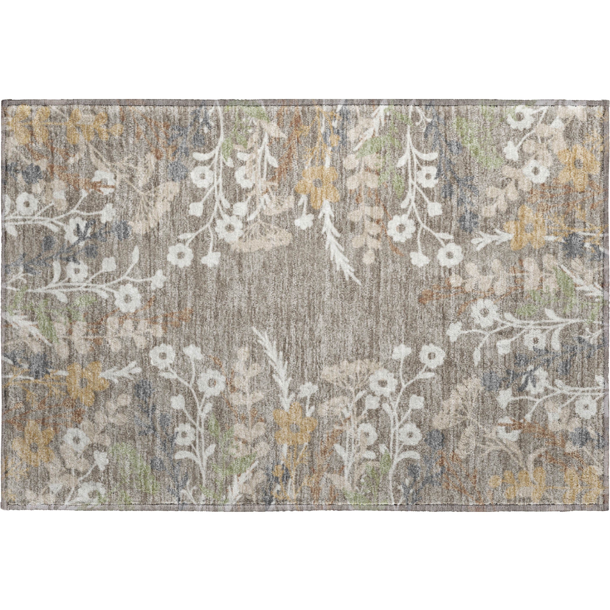Mostar Machine Washable Transitional Taupe Brown Rug 1'8" x 2'6" #shape_Rectangle