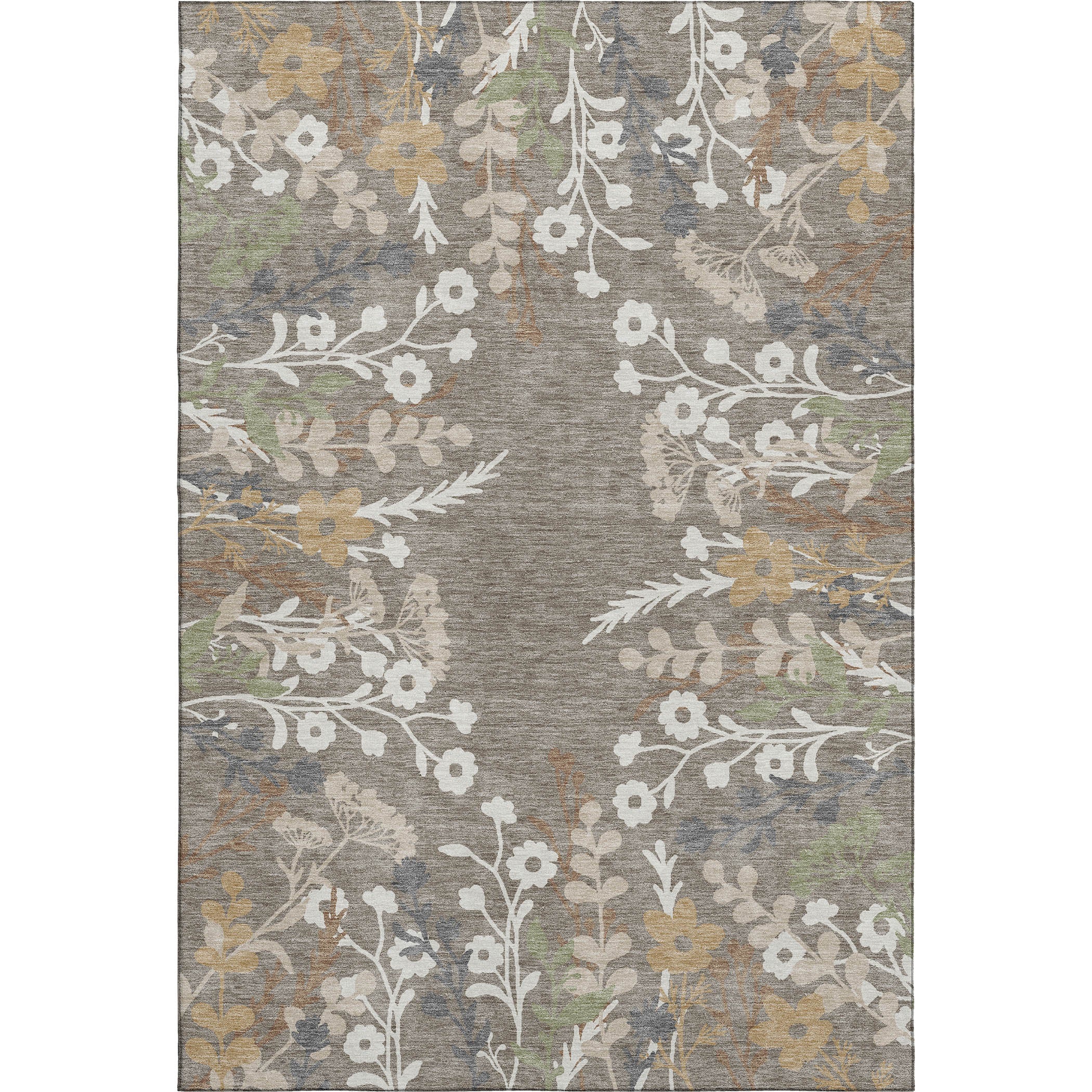 Mostar Machine Washable Transitional Taupe Brown Rug 3' x 5' #shape_Rectangle