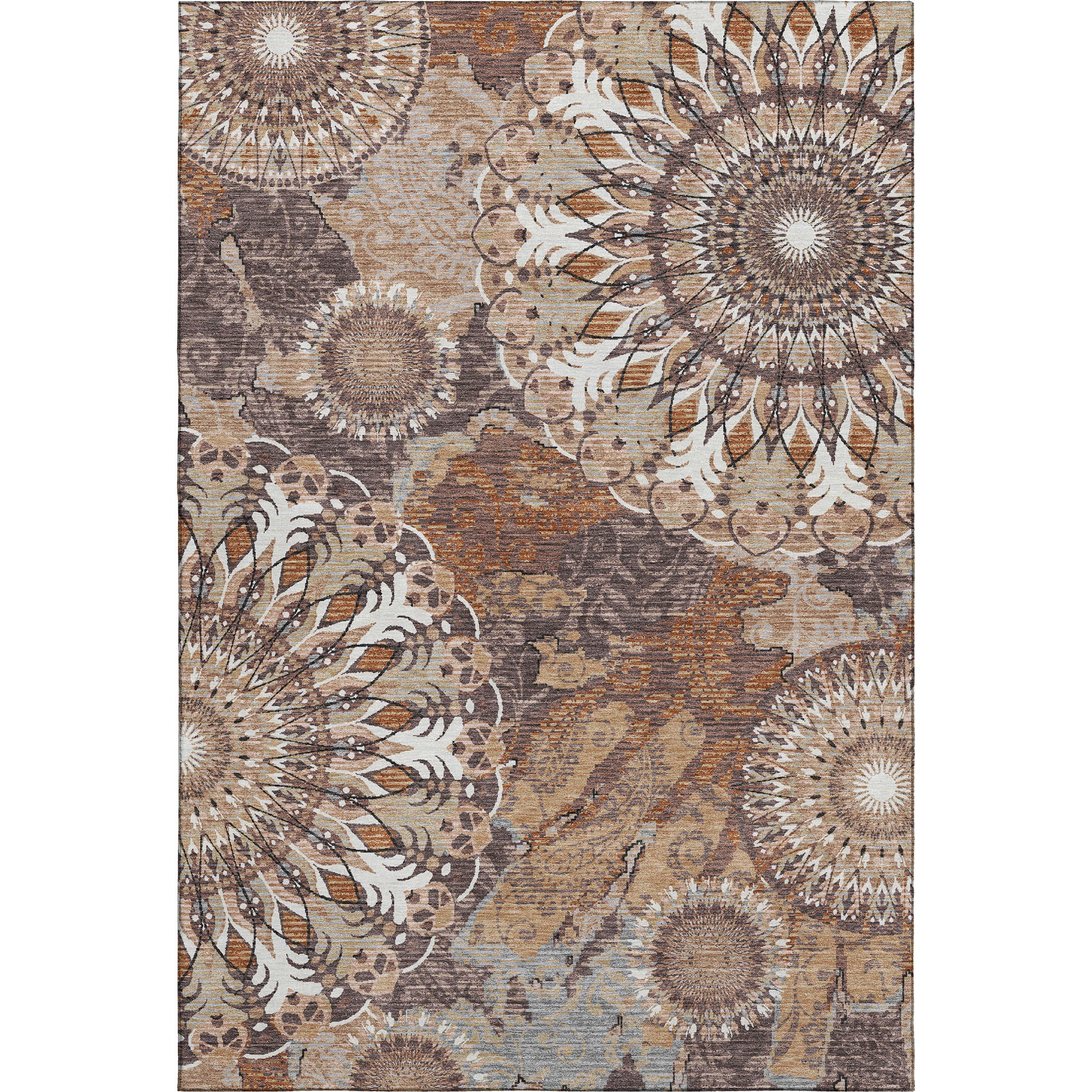 Marrakech Machine Washable Transitional Copper Orange Rug 3' x 5' #shape_Rectangle