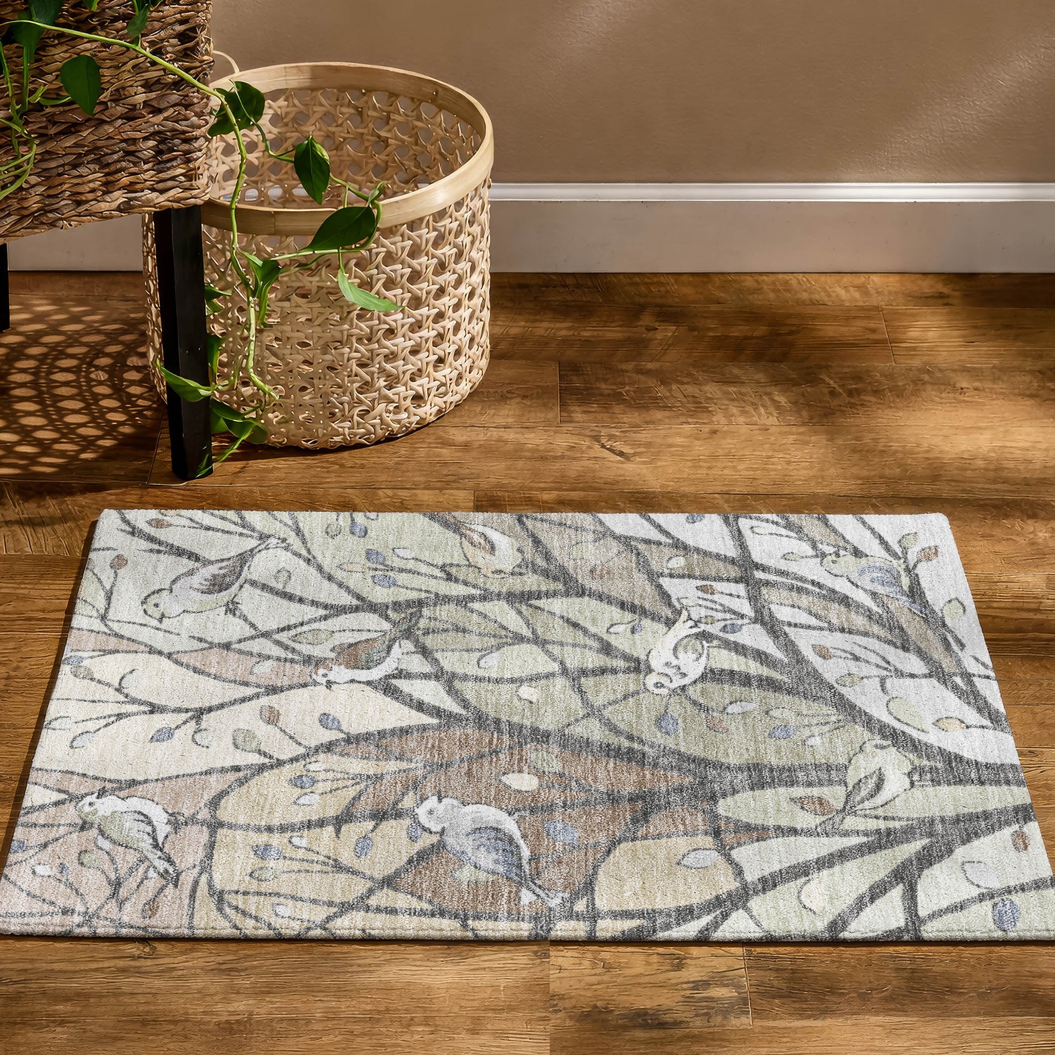 Sintra Machine Washable Transitional Beige Brown Rug 1'8" x 2'6" #shape_Rectangle