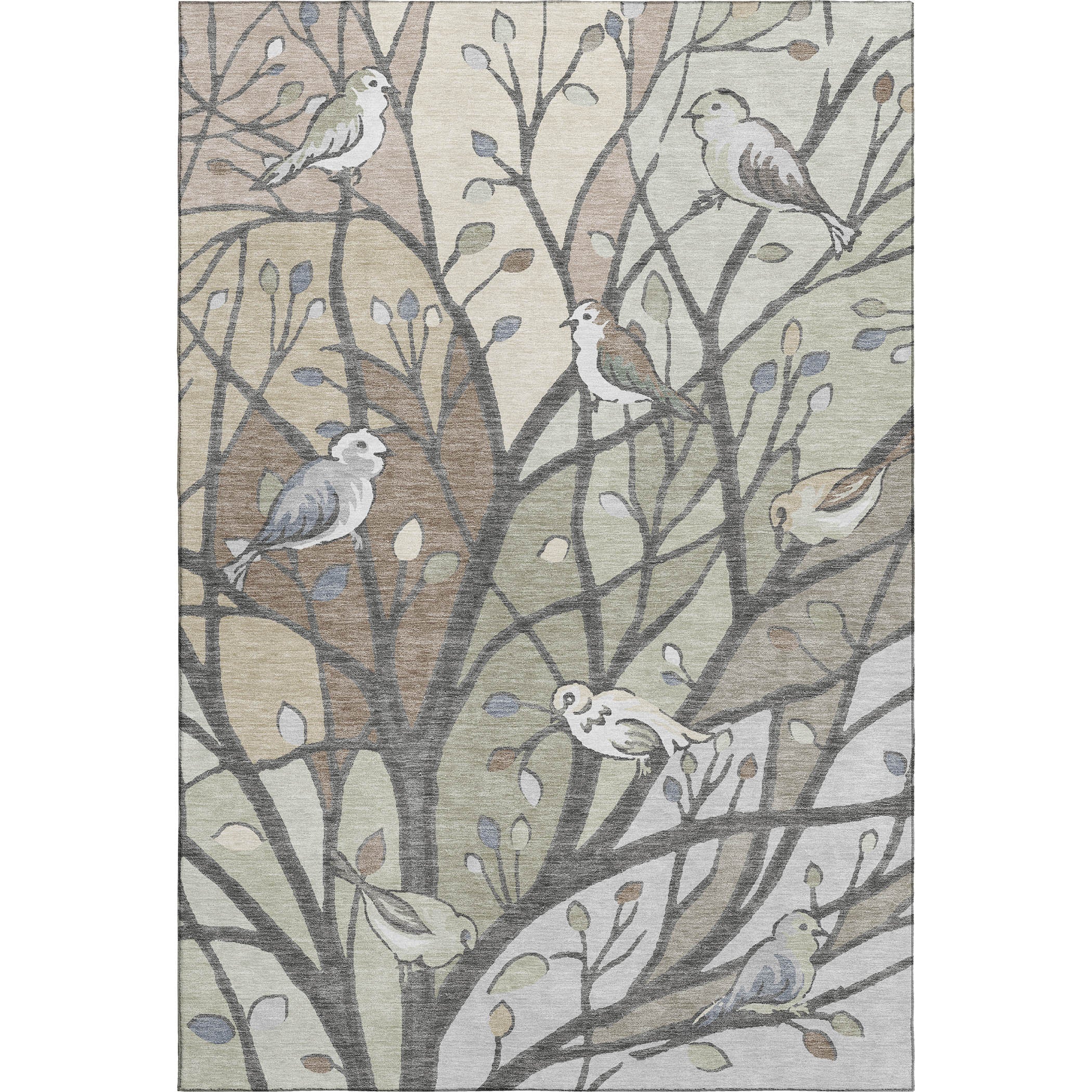 Sintra Machine Washable Transitional Beige Brown Rug 3' x 5' #shape_Rectangle