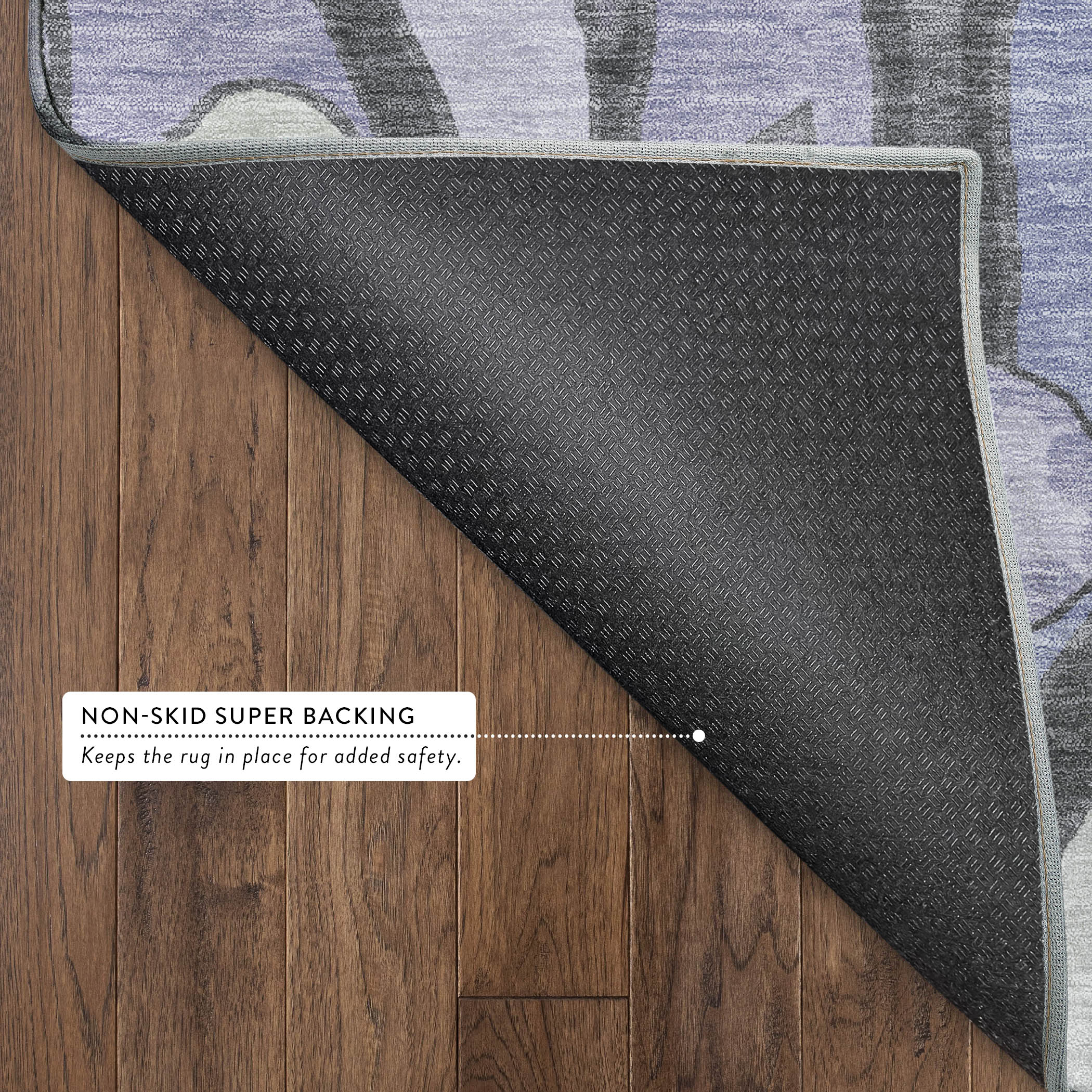 Sintra Machine Washable Transitional Purple Rug 1'8" x 2'6" #shape_Rectangle