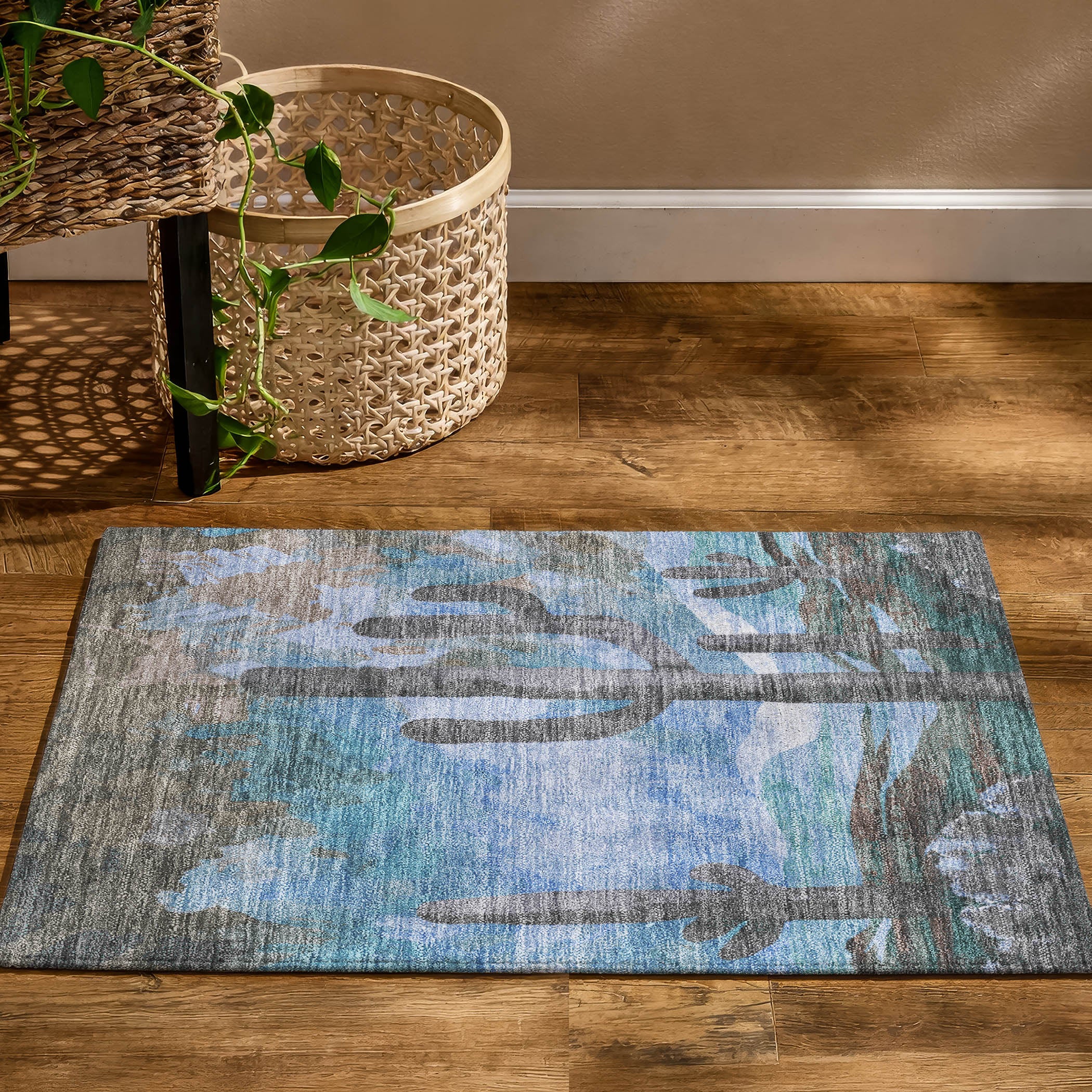 Cartagena Machine Washable Transitional Brown Rug 1'8" x 2'6" #shape_Rectangle