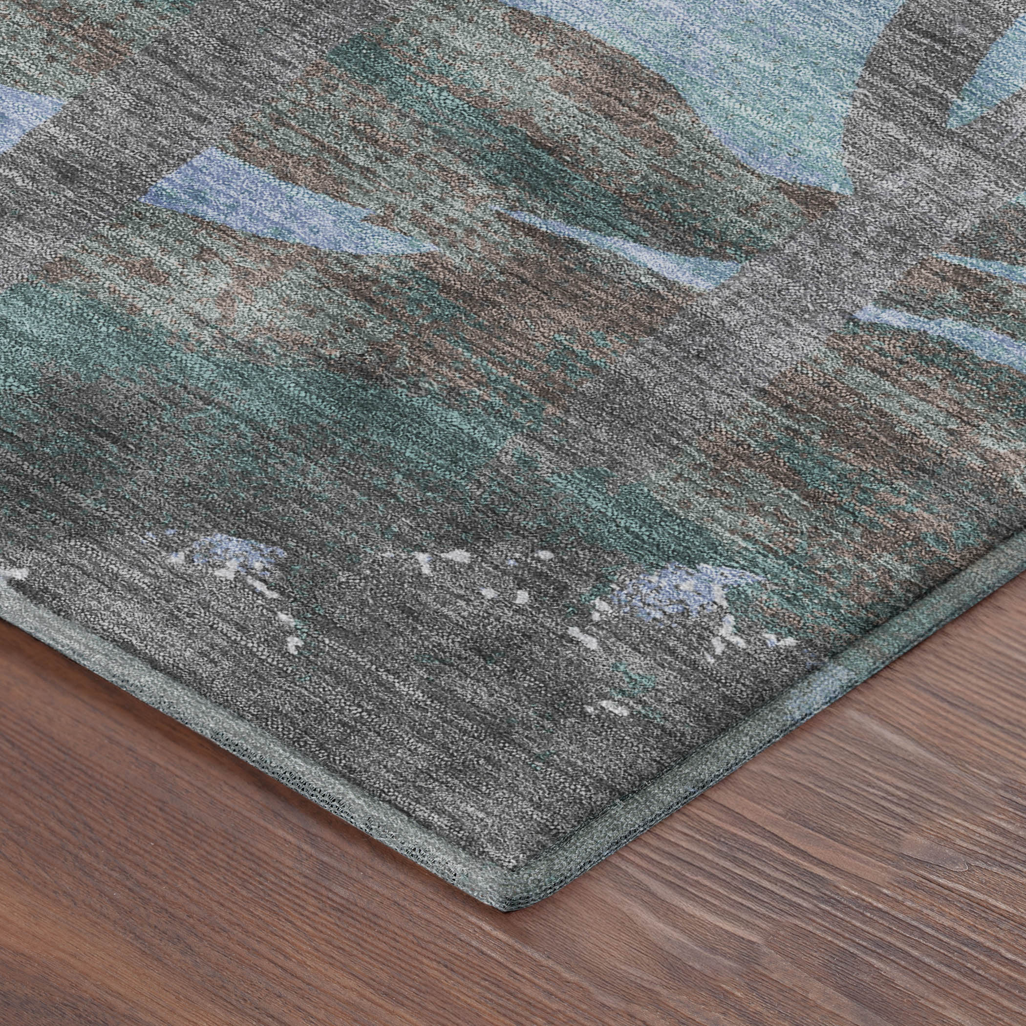 Cartagena Machine Washable Transitional Brown Rug 1'8" x 2'6" #shape_Rectangle