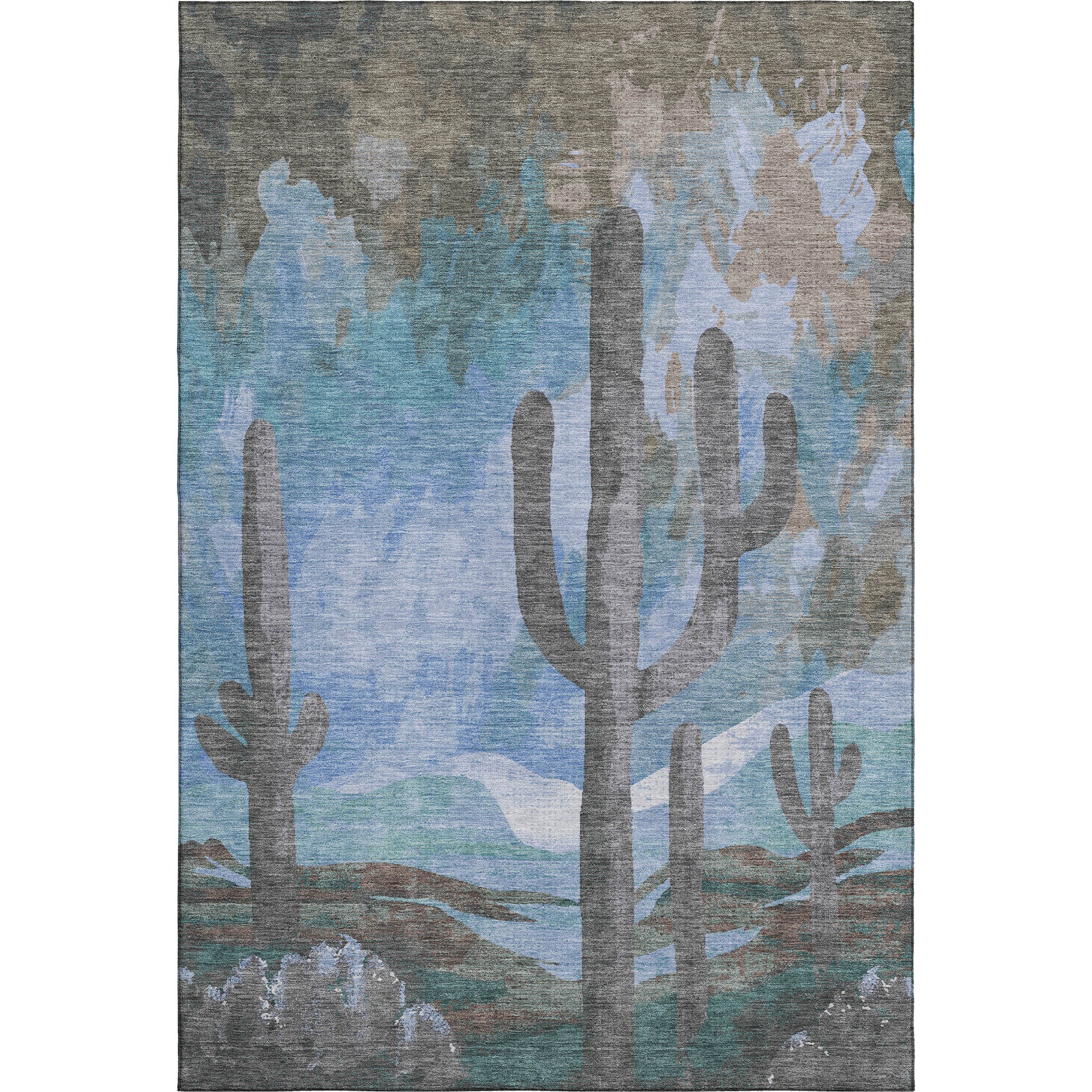 Cartagena Machine Washable Transitional Brown Rug 3' x 5' #shape_Rectangle