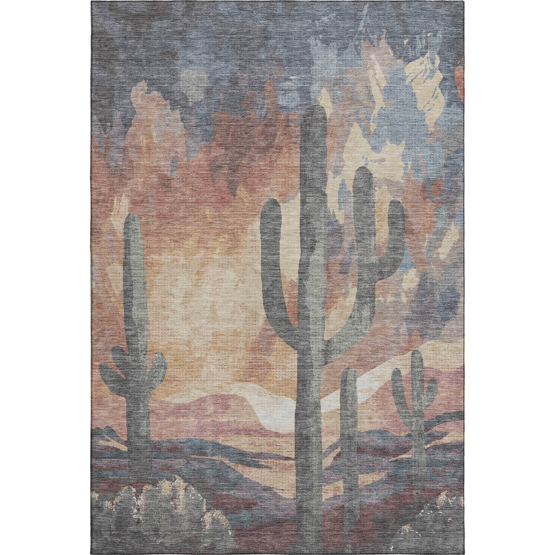 Cartagena Machine Washable Transitional Copper Orange Rug 3' x 5' #shape_Rectangle