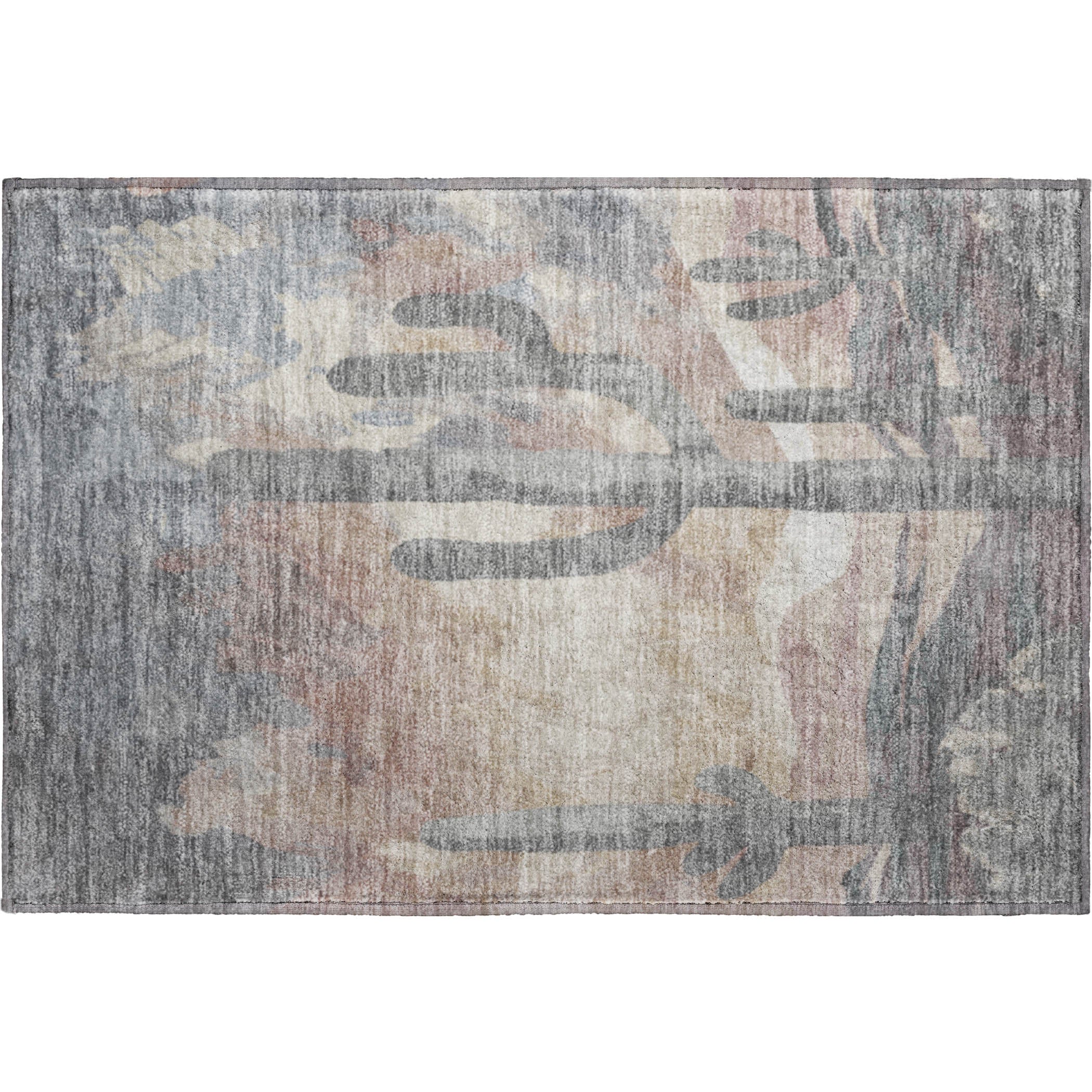 Cartagena Machine Washable Transitional Taupe Brown Rug 1'8" x 2'6" #shape_Rectangle