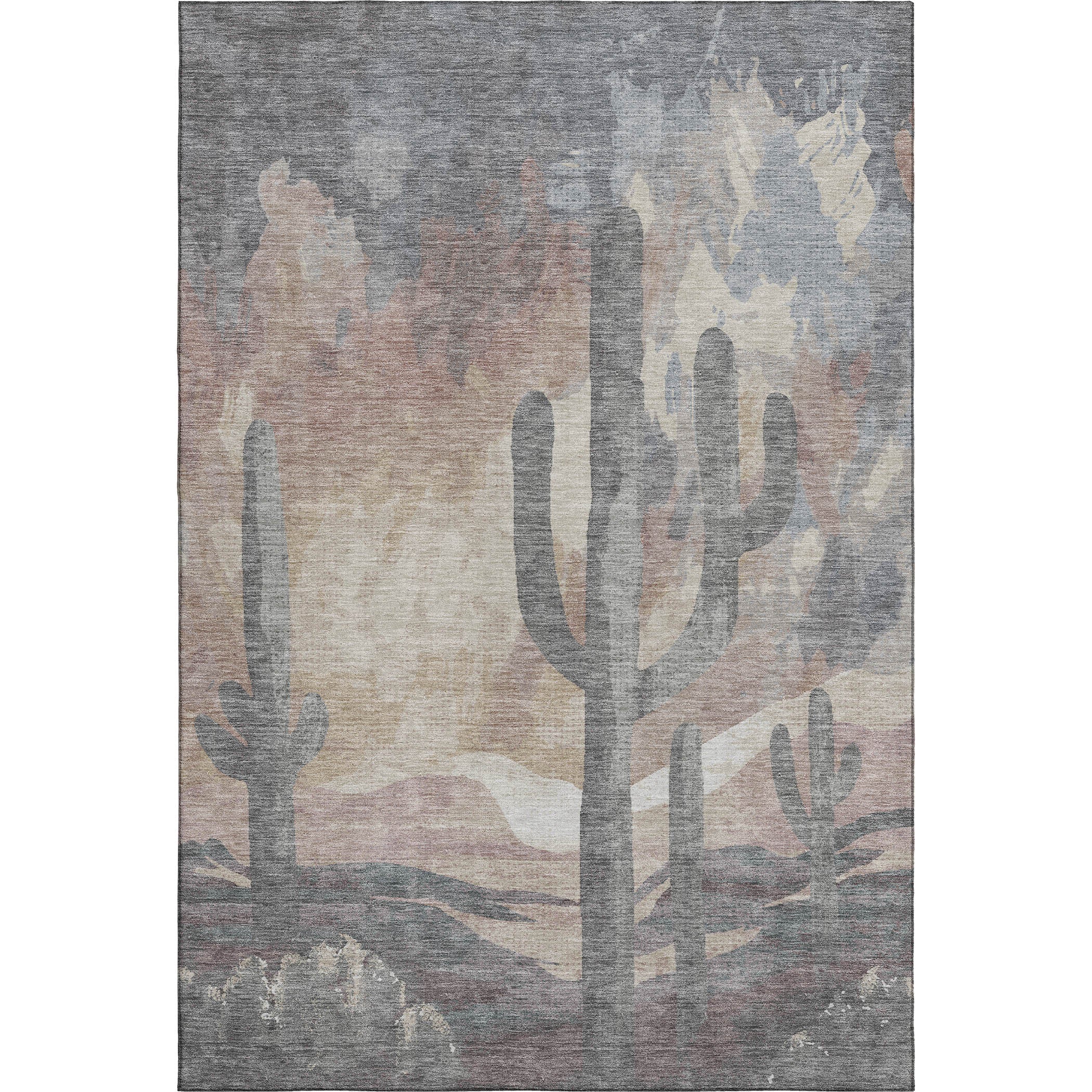 Cartagena Machine Washable Transitional Taupe Brown Rug 3' x 5' #shape_Rectangle