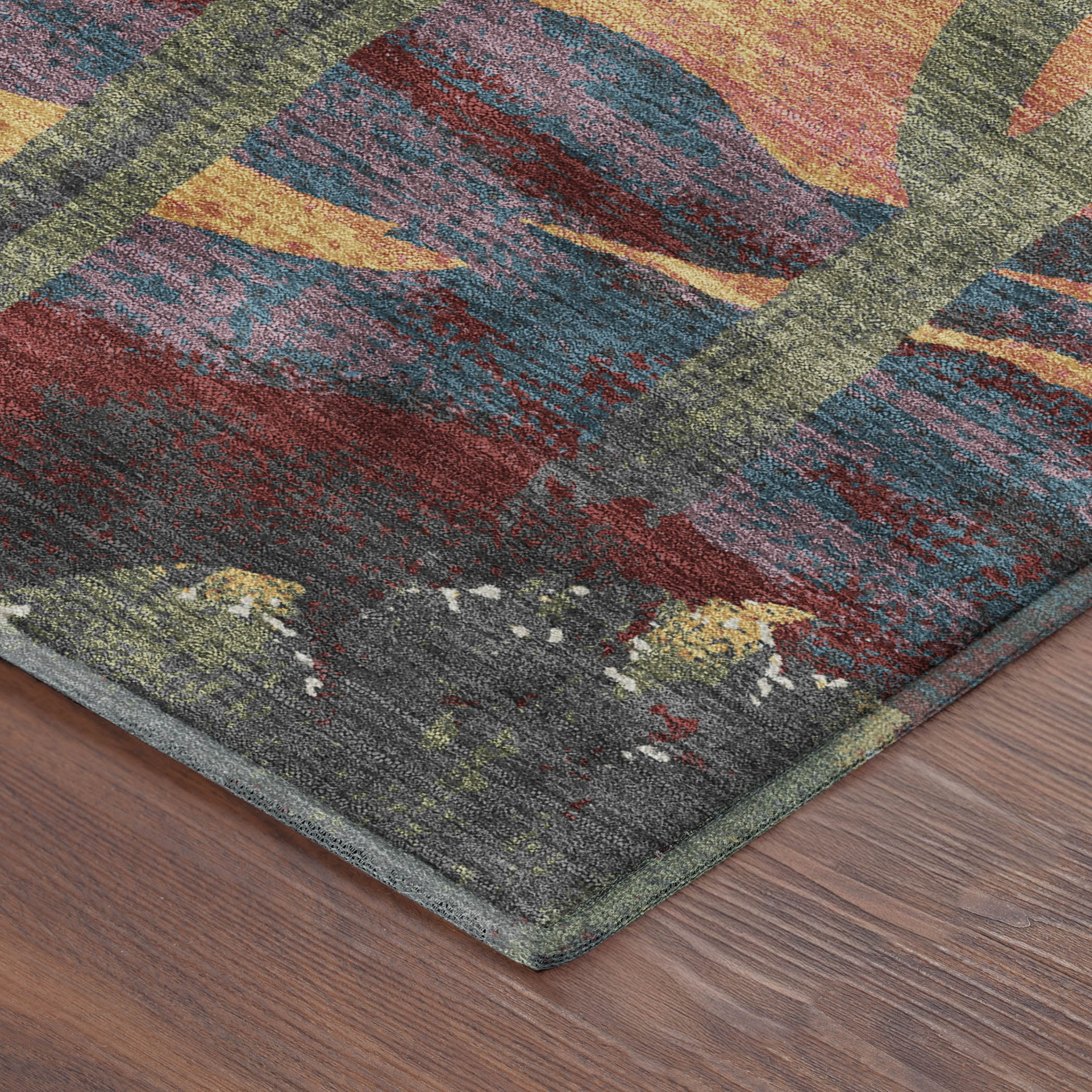 Cartagena Machine Washable Transitional Terracotta Orange Rug 1'8" x 2'6" #shape_Rectangle