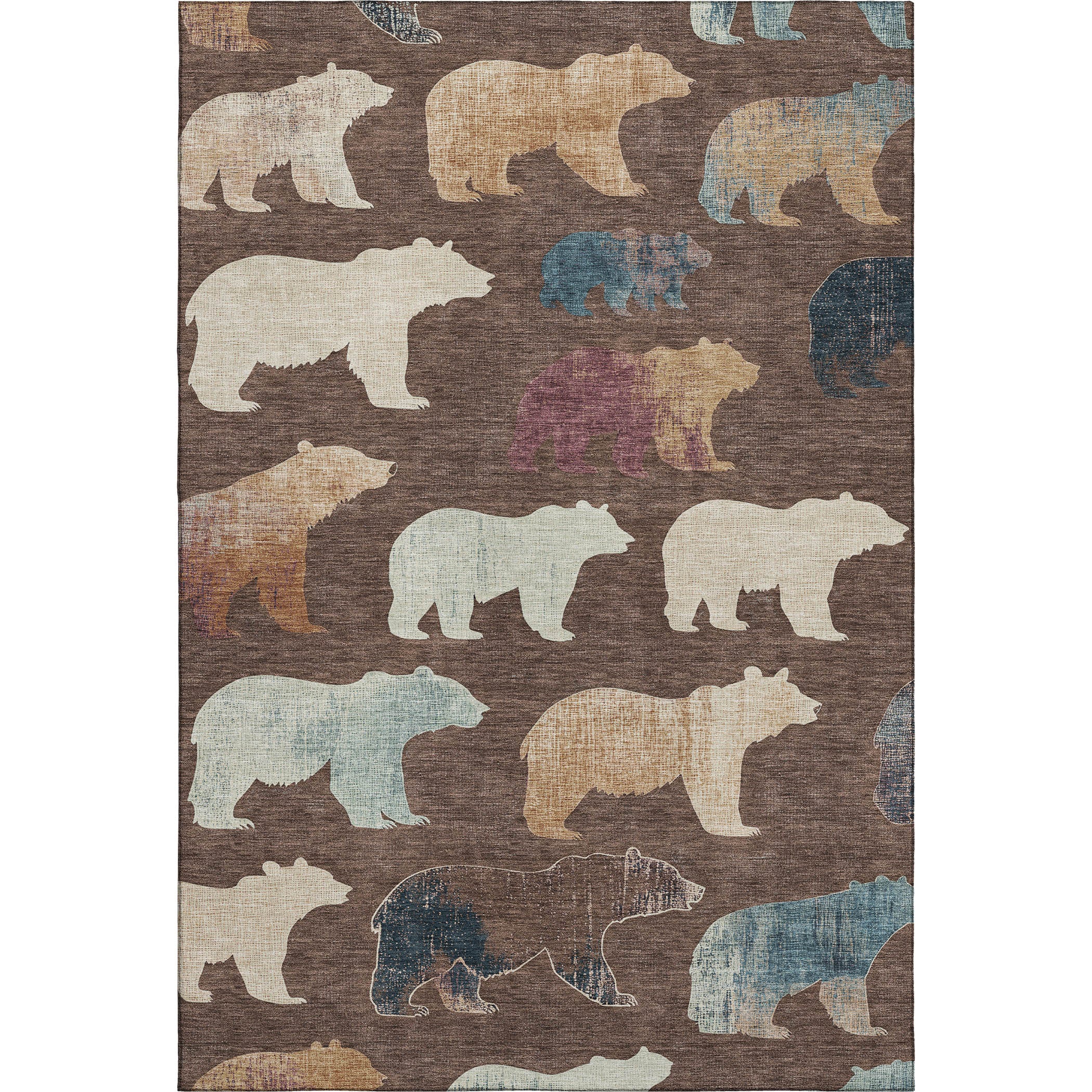 Porto Machine Washable Transitional Chocolate Brown Rug 3' x 5' #shape_Rectangle