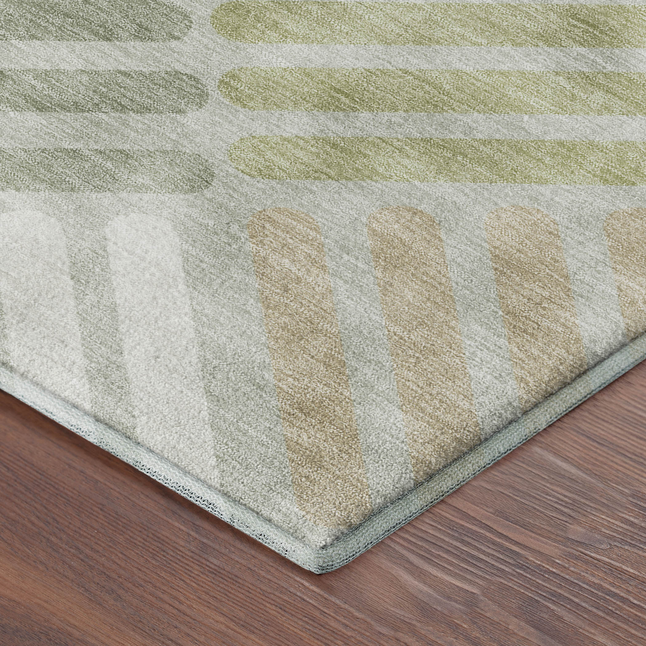 Tbilisi Machine Washable Transitional Aloe Green Rug 1'8" x 2'6" #shape_Rectangle