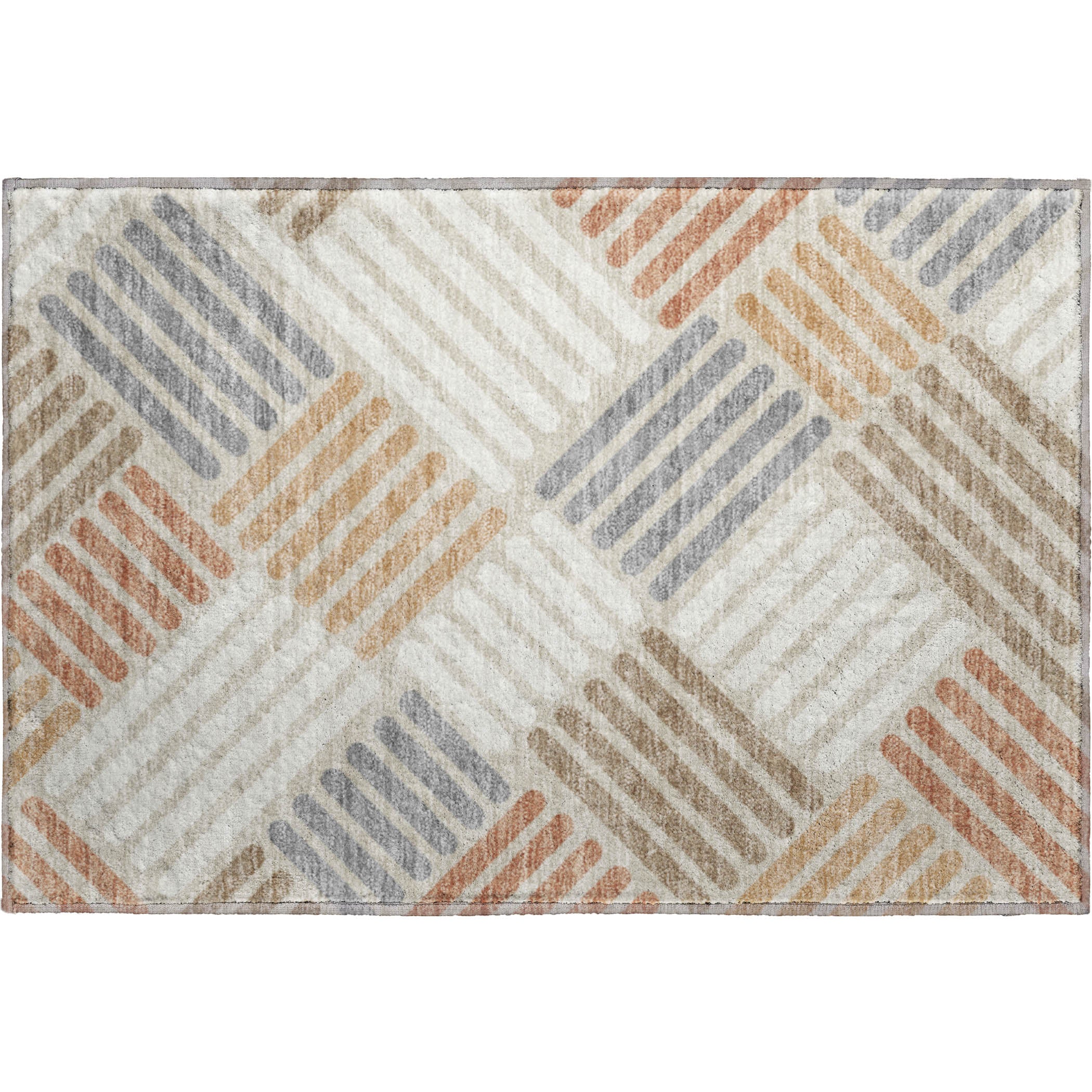 Tbilisi Machine Washable Transitional Copper Orange Rug 1'8" x 2'6" #shape_Rectangle