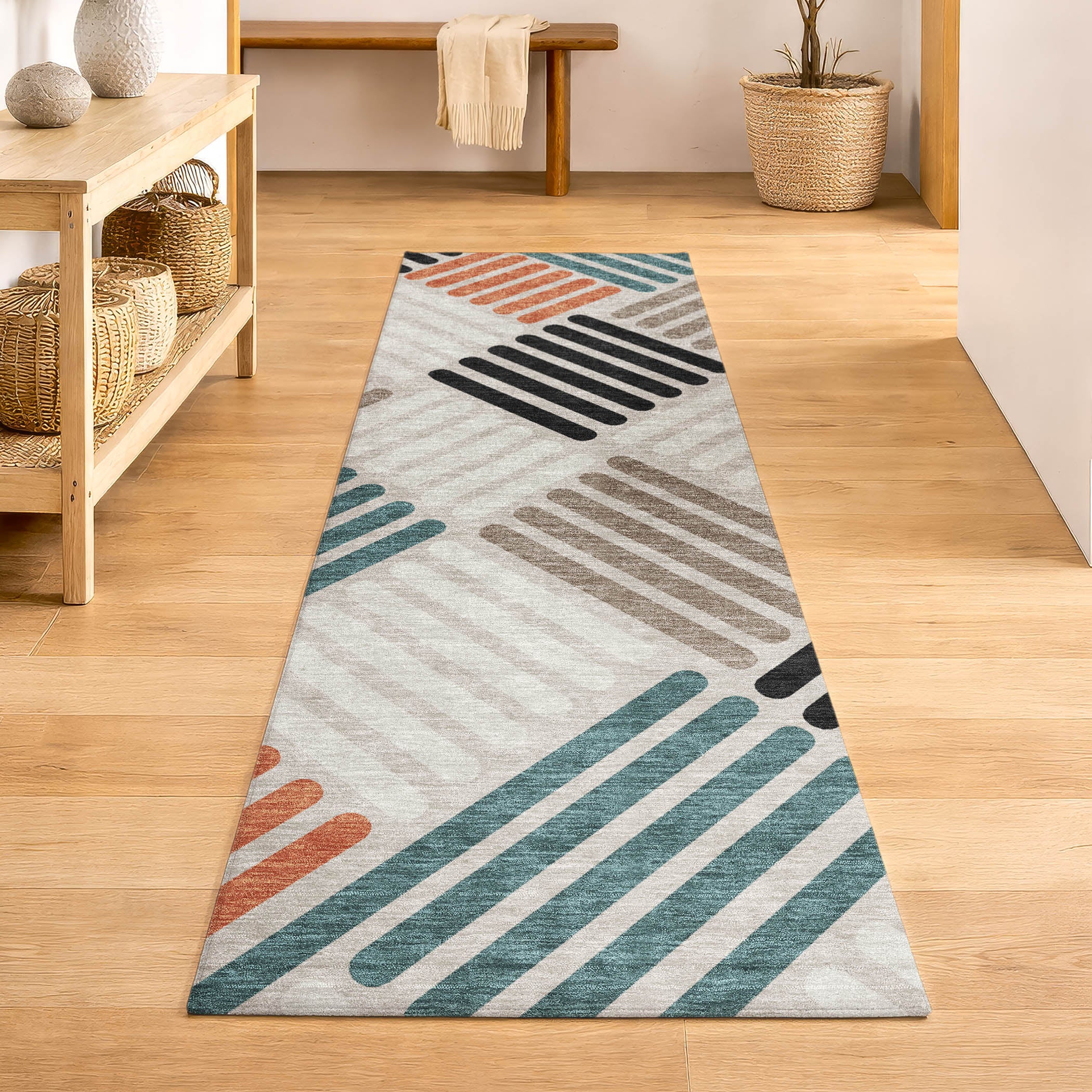 Tbilisi Machine Washable Transitional Dune Ivory Rug 2'3" x 7'6" #shape_Runner