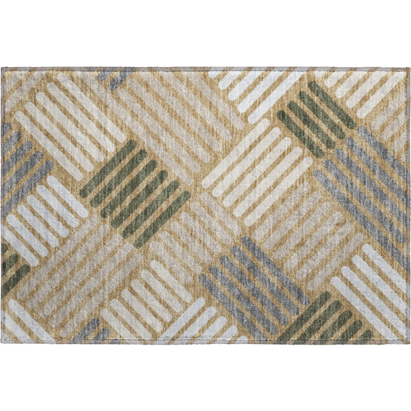 Tbilisi Machine Washable Transitional Gold Rug 1'8" x 2'6"