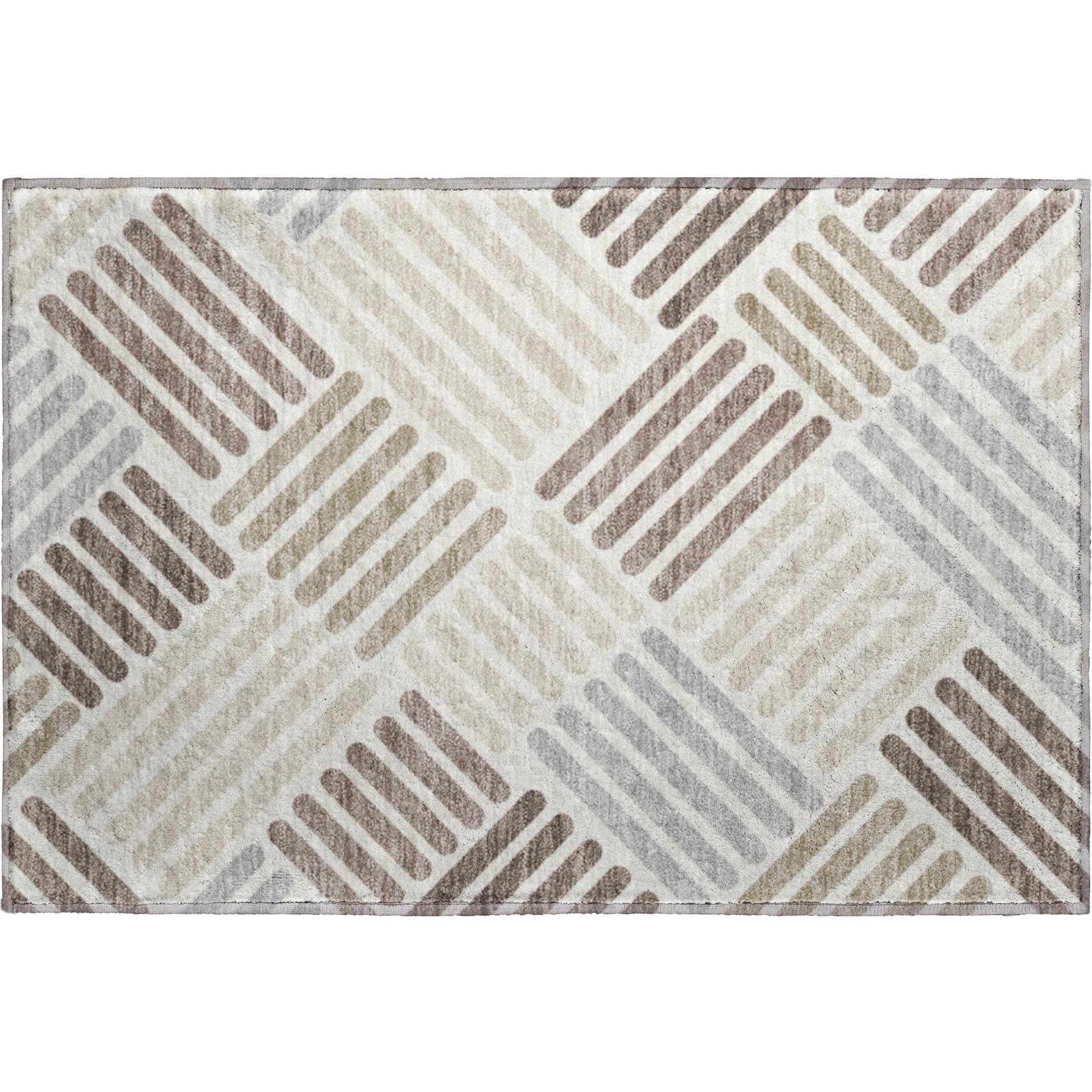 Tbilisi Machine Washable Transitional Ivory Rug 1'8" x 2'6" #shape_Rectangle
