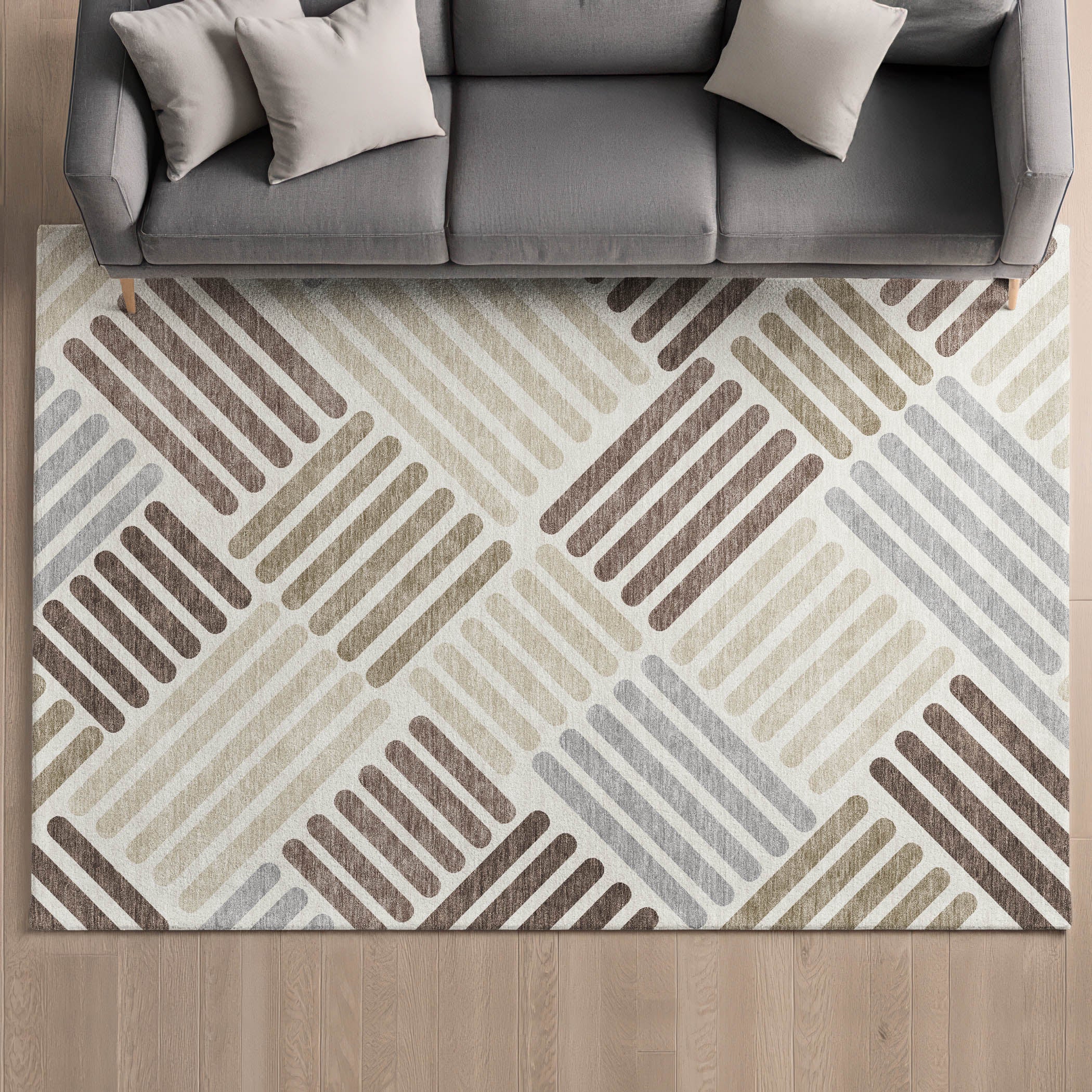 Tbilisi Machine Washable Transitional Ivory Rug 3' x 5' #shape_Rectangle