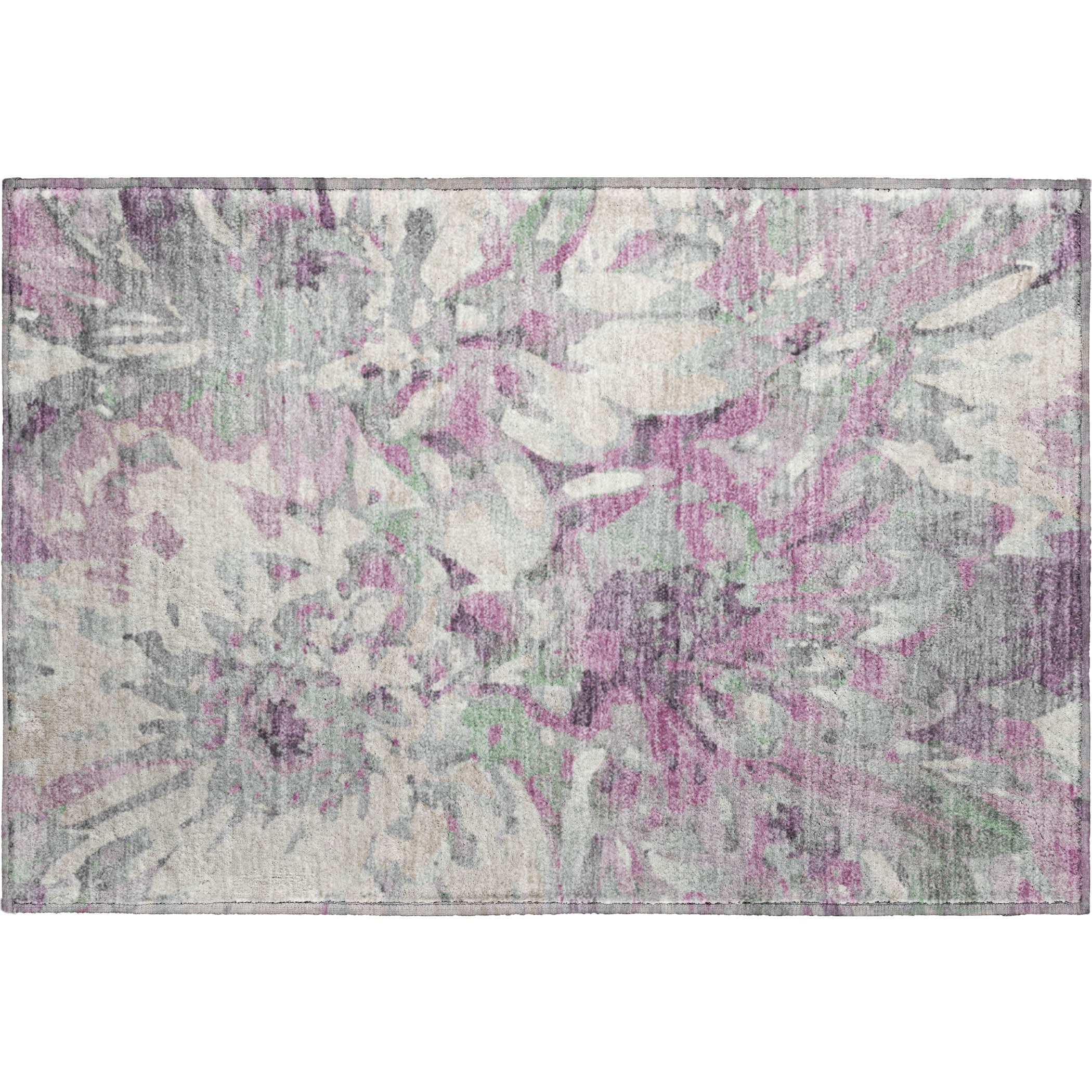 Lima Machine Washable Transitional Blush Pink Rug 1'8" x 2'6" #shape_Rectangle