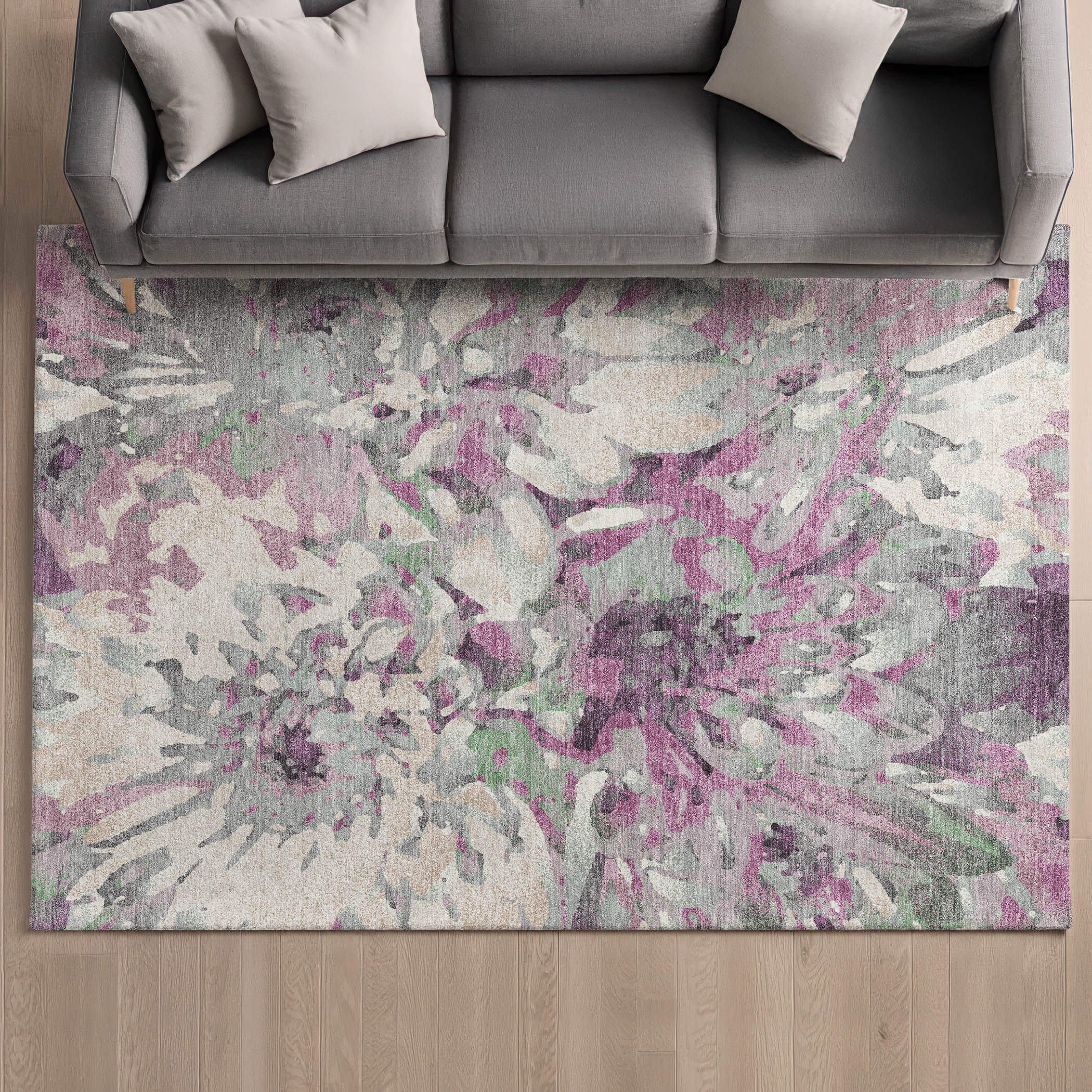 Lima Machine Washable Transitional Blush Pink Rug 3' x 5' #shape_Rectangle