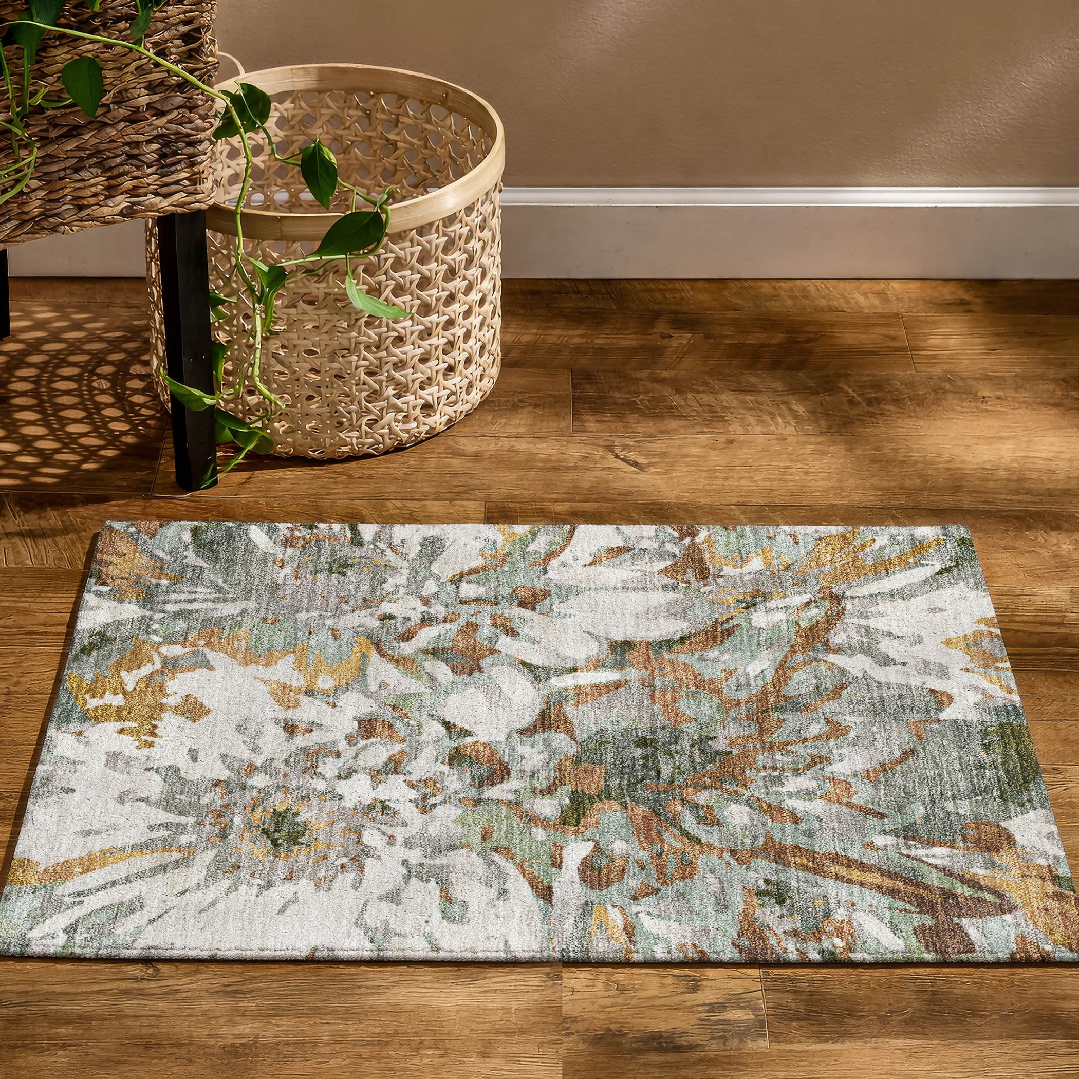 Lima Machine Washable Transitional Copper Orange Rug 1'8" x 2'6" #shape_Rectangle