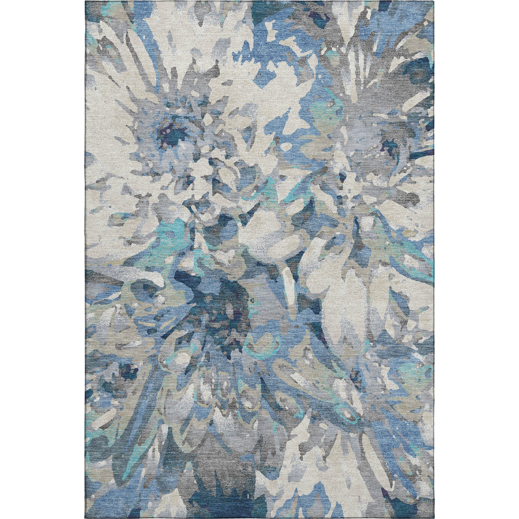Lima Machine Washable Transitional Denim Blue Rug 3' x 5' #shape_Rectangle