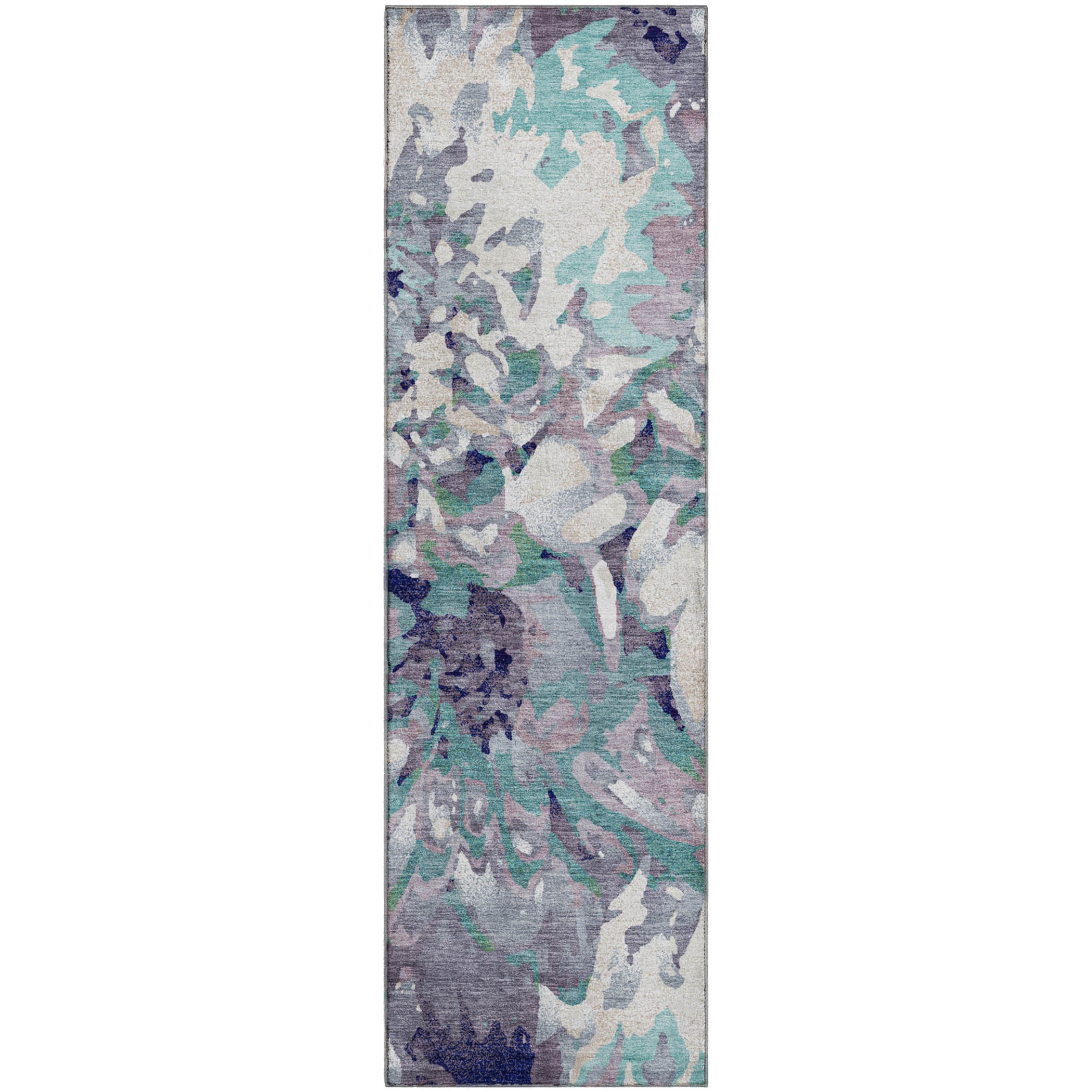 Lima Machine Washable Transitional Lavender Purple Rug 2'3" x 7'6" #shape_Runner