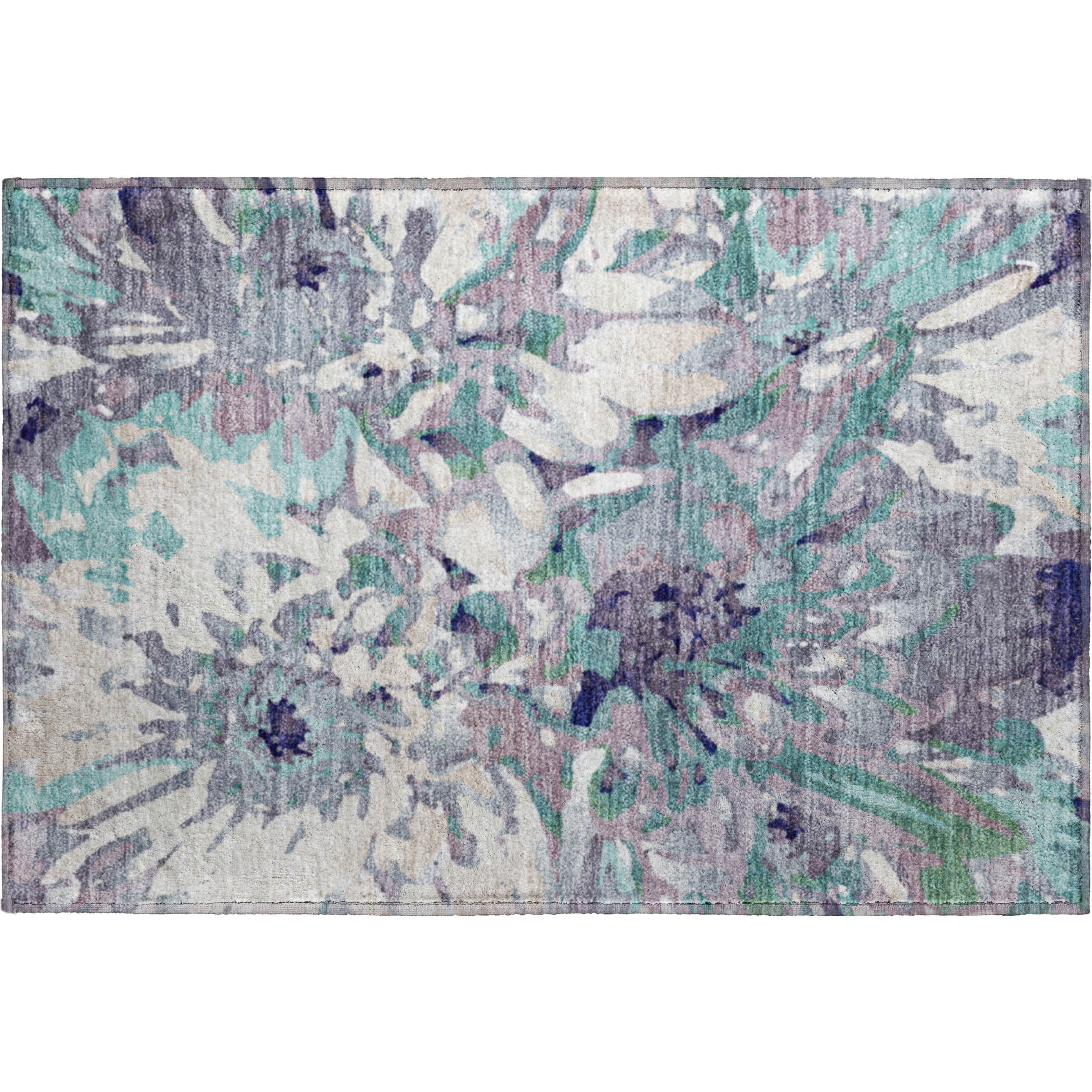 Lima Machine Washable Transitional Lavender Purple Rug 1'8" x 2'6" #shape_Rectangle