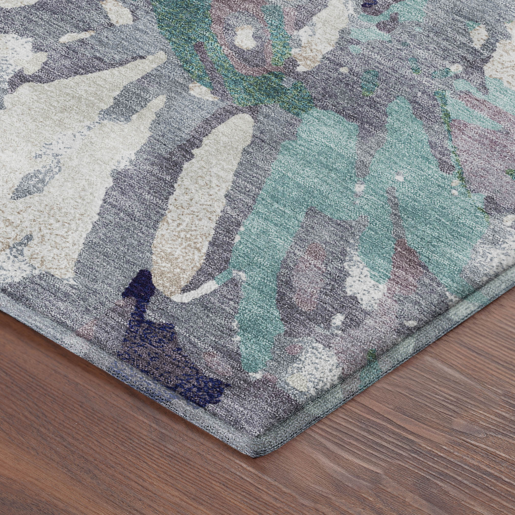 Lima Machine Washable Transitional Lavender Purple Rug 1'8" x 2'6" #shape_Rectangle