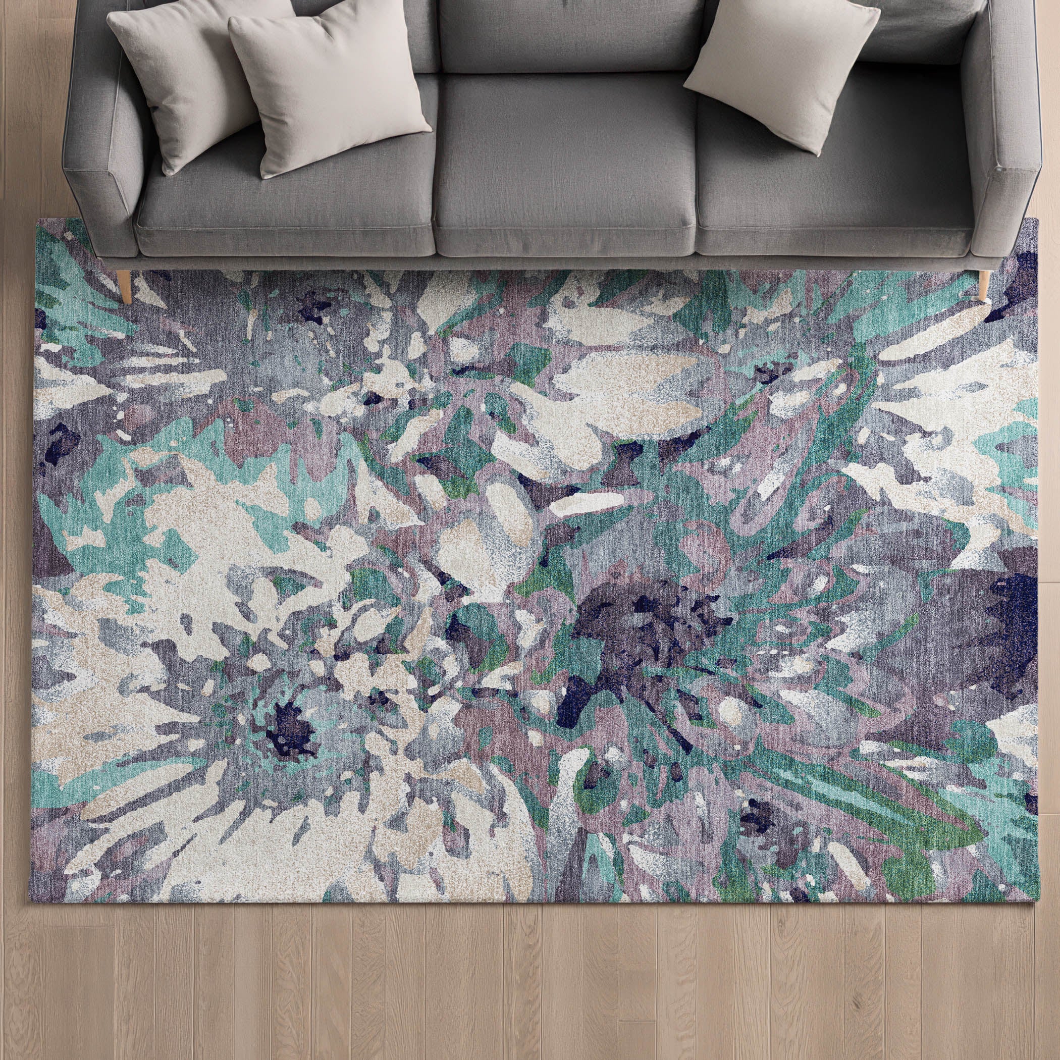Lima Machine Washable Transitional Lavender Purple Rug 3' x 5' #shape_Rectangle