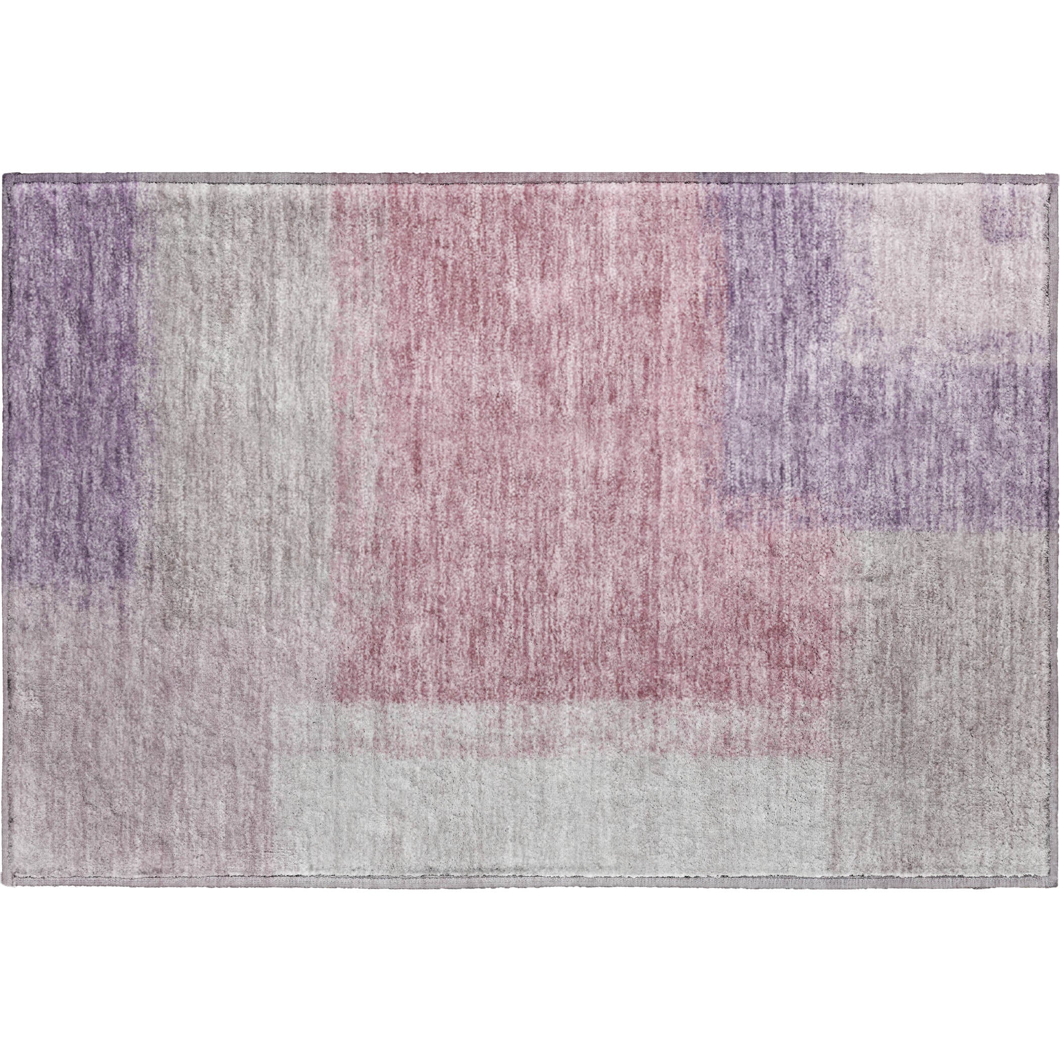 Prague Machine Washable Contemporary Blush Pink Rug 1'8" x 2'6" #shape_Rectangle