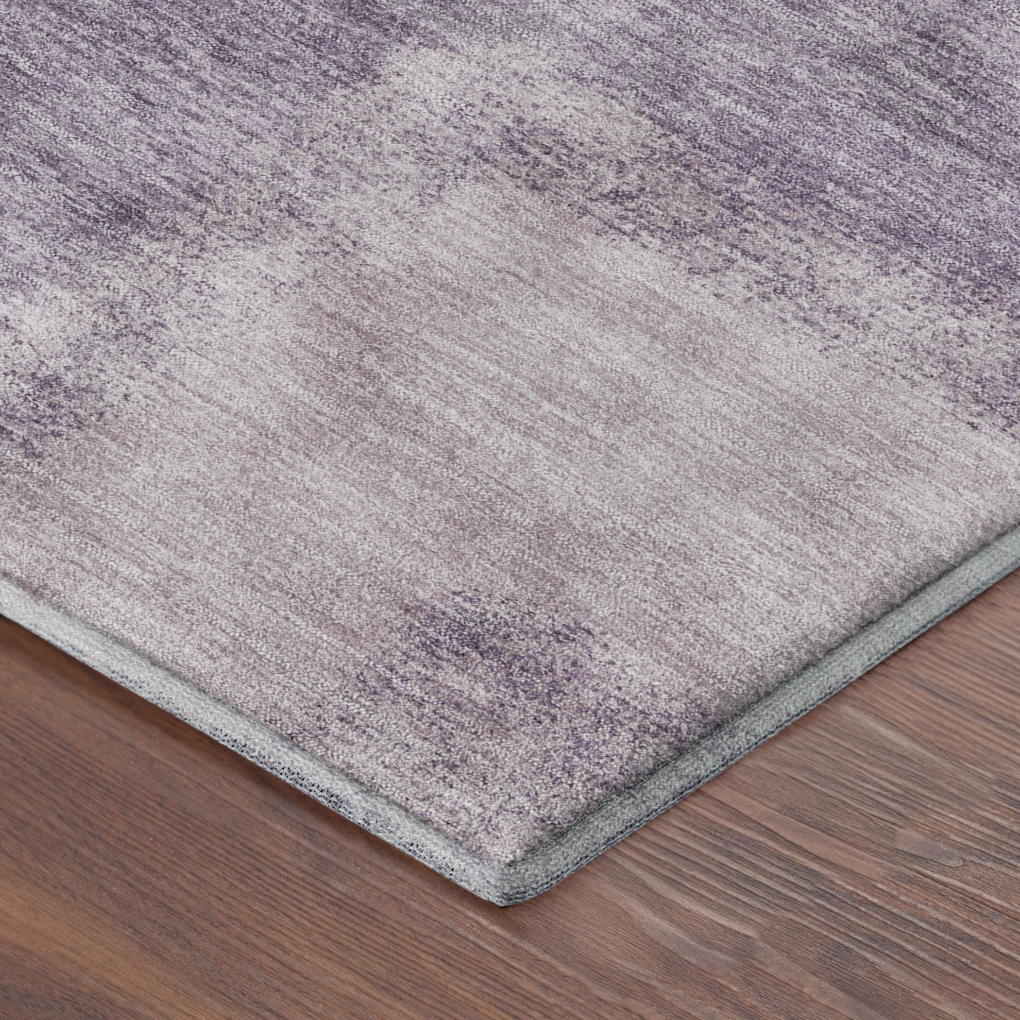 Prague Machine Washable Contemporary Blush Pink Rug 1'8" x 2'6" #shape_Rectangle