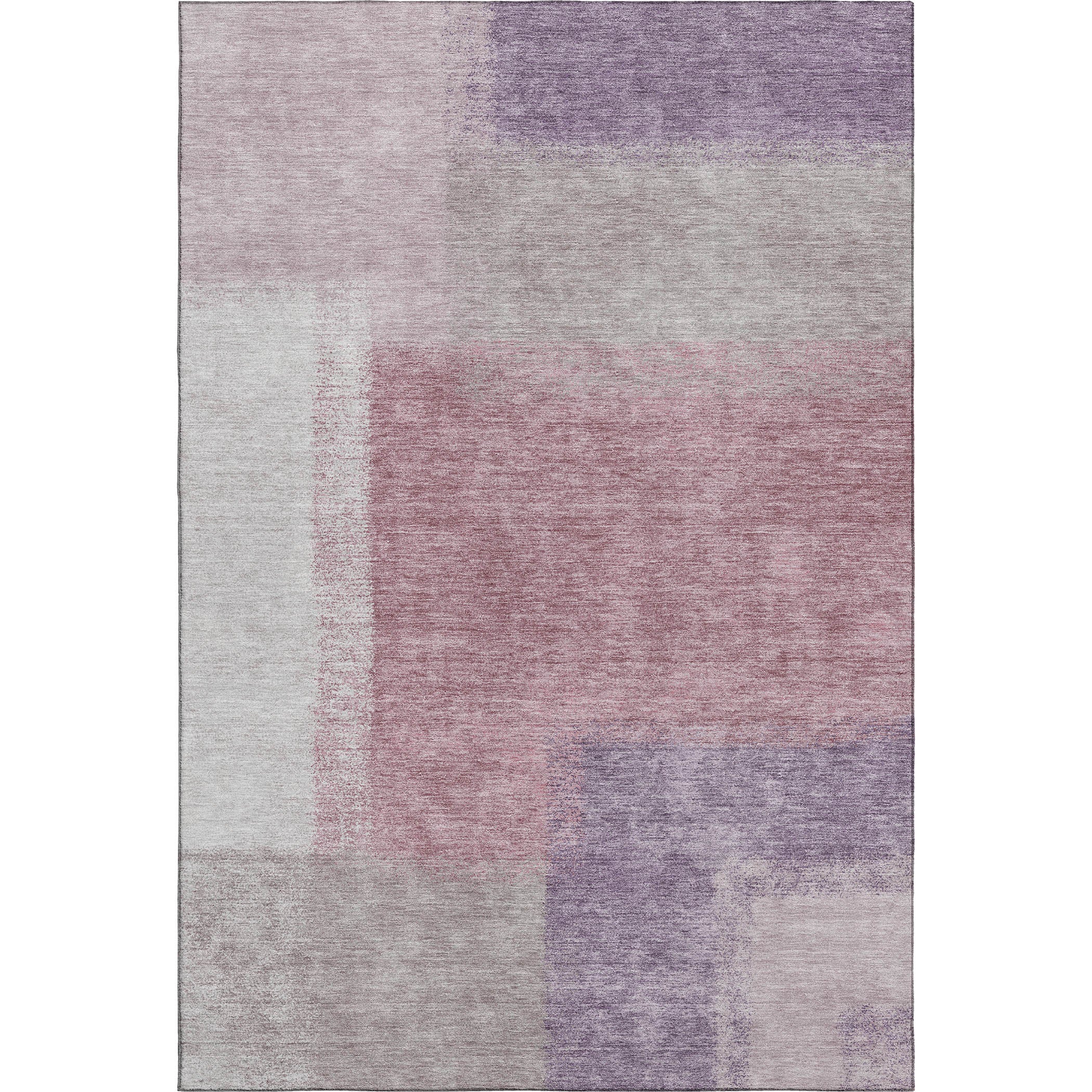 Prague Machine Washable Contemporary Blush Pink Rug 3' x 5' #shape_Rectangle