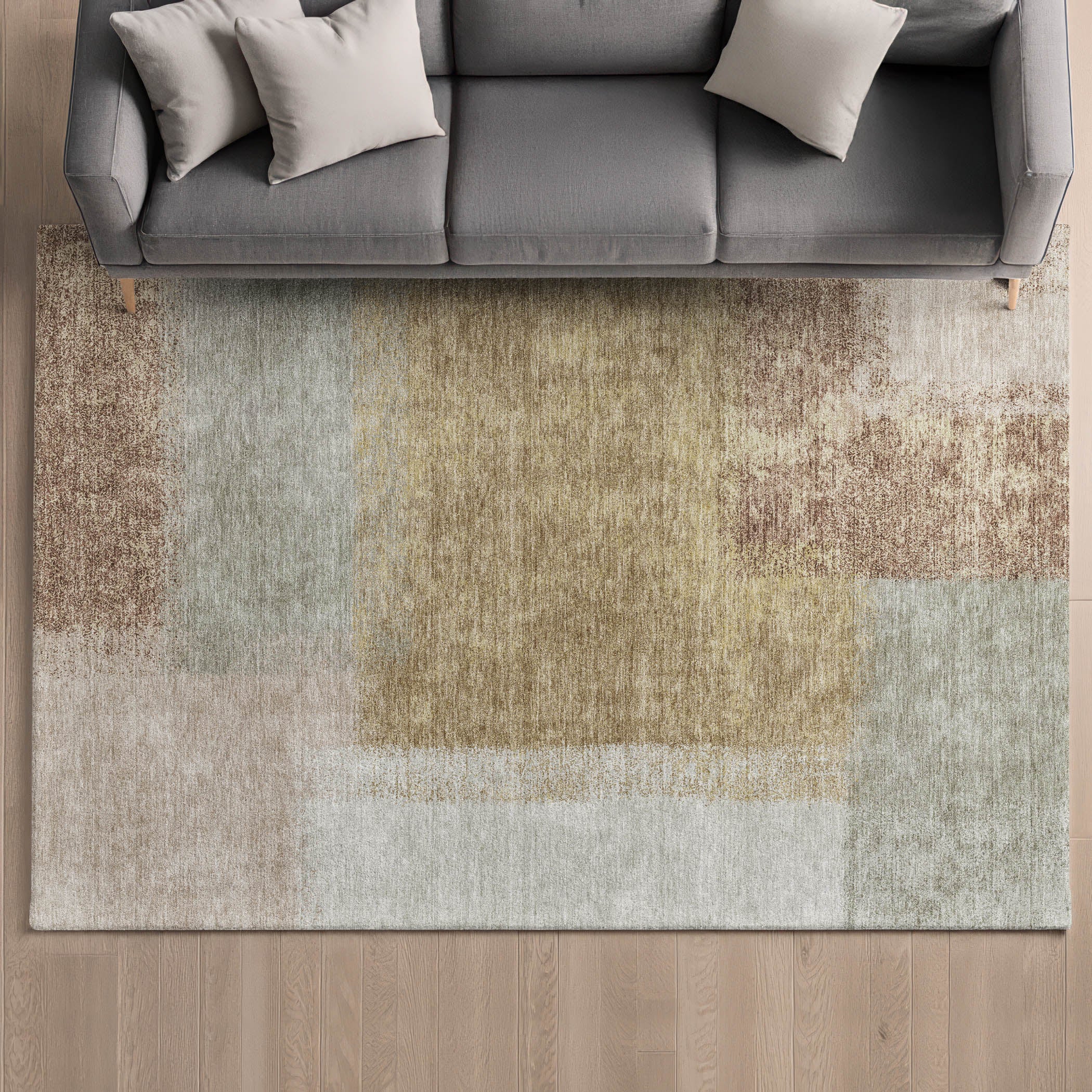 Prague Machine Washable Contemporary Gold Rug 3' x 5' #shape_Rectangle