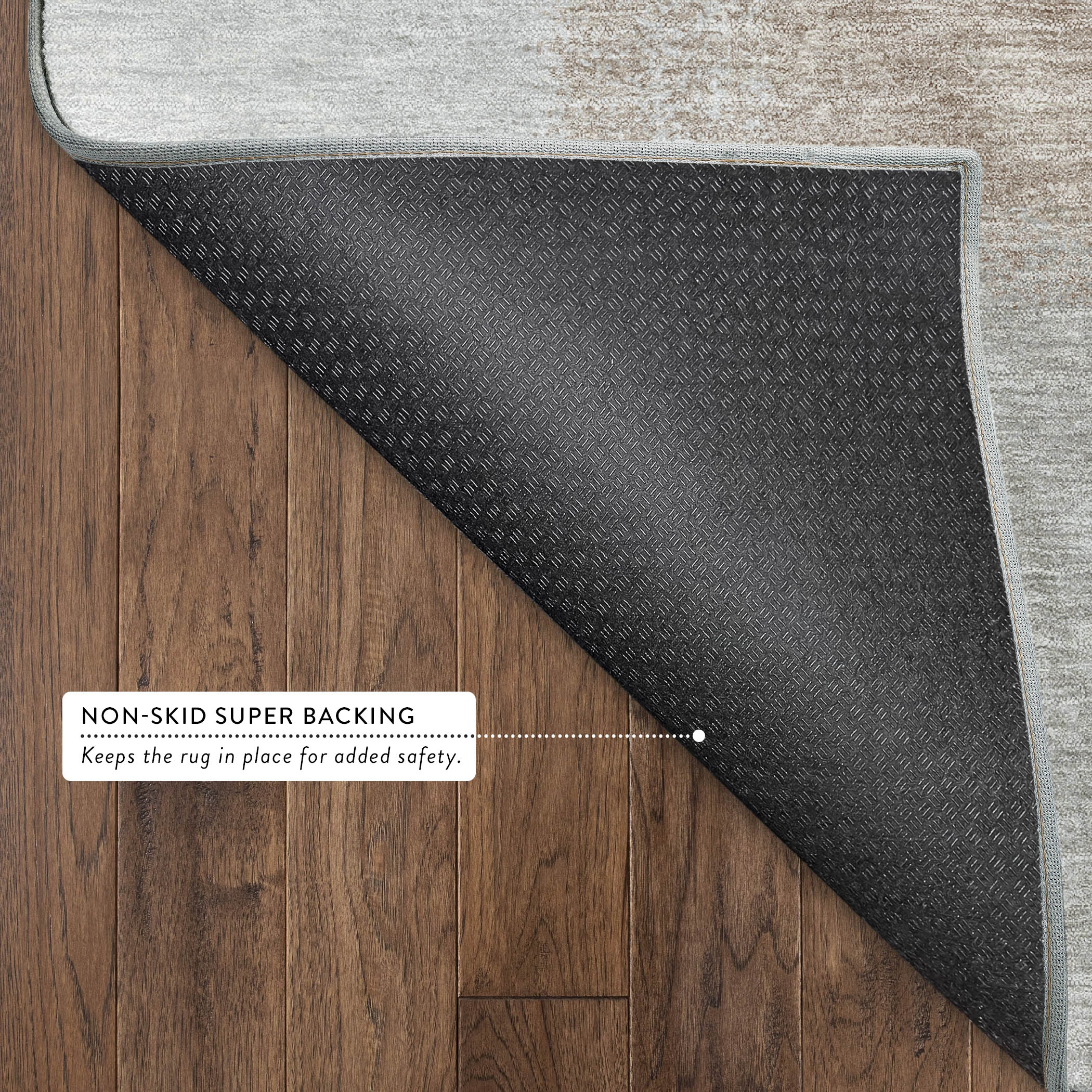 Prague Machine Washable Contemporary Taupe Brown Rug 1'8" x 2'6" #shape_Rectangle
