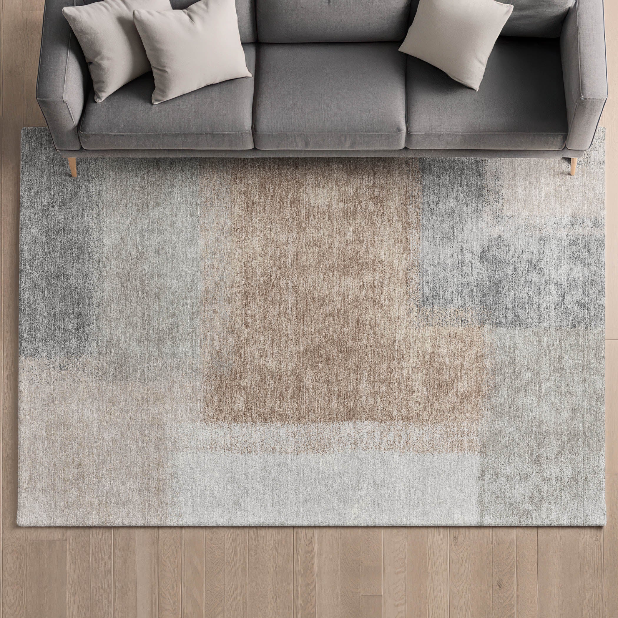 Prague Machine Washable Contemporary Taupe Brown Rug 3' x 5' #shape_Rectangle