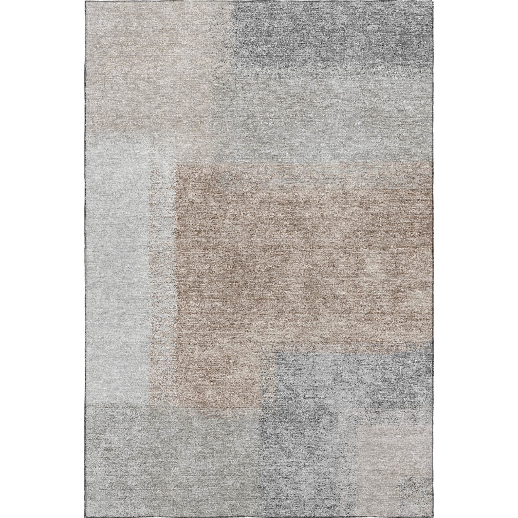 Prague Machine Washable Contemporary Taupe Brown Rug 3' x 5' #shape_Rectangle