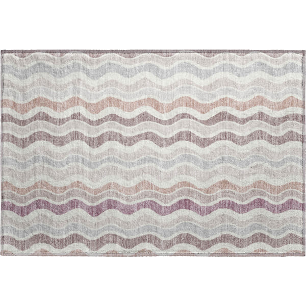 Florence Machine Washable Transitional Blush Pink Rug 1'8" x 2'6"