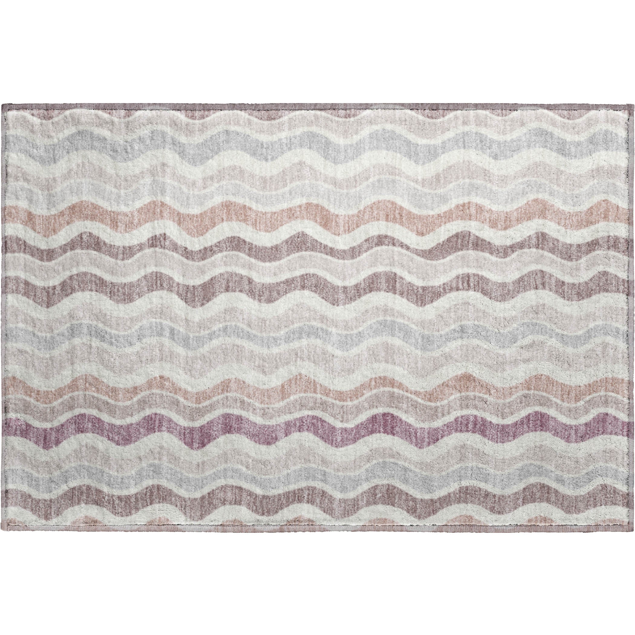 Florence Machine Washable Transitional Blush Pink Rug 1'8" x 2'6" #shape_Rectangle