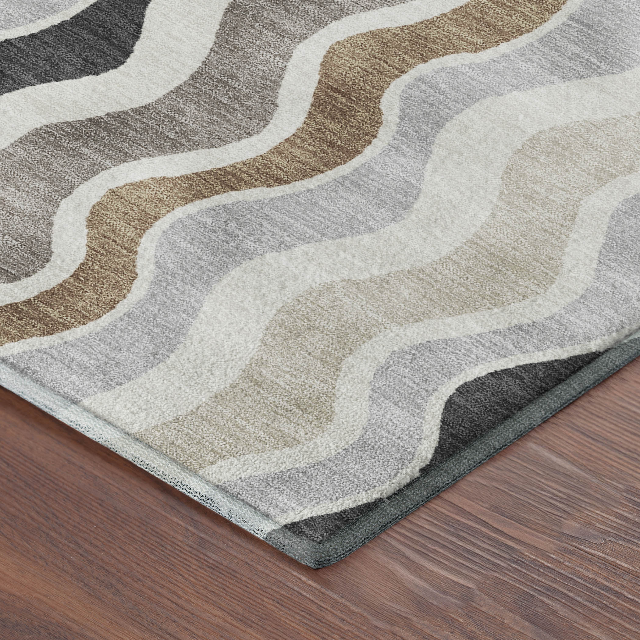 Florence Machine Washable Transitional Charcoal Gray Rug 1'8" x 2'6" #shape_Rectangle