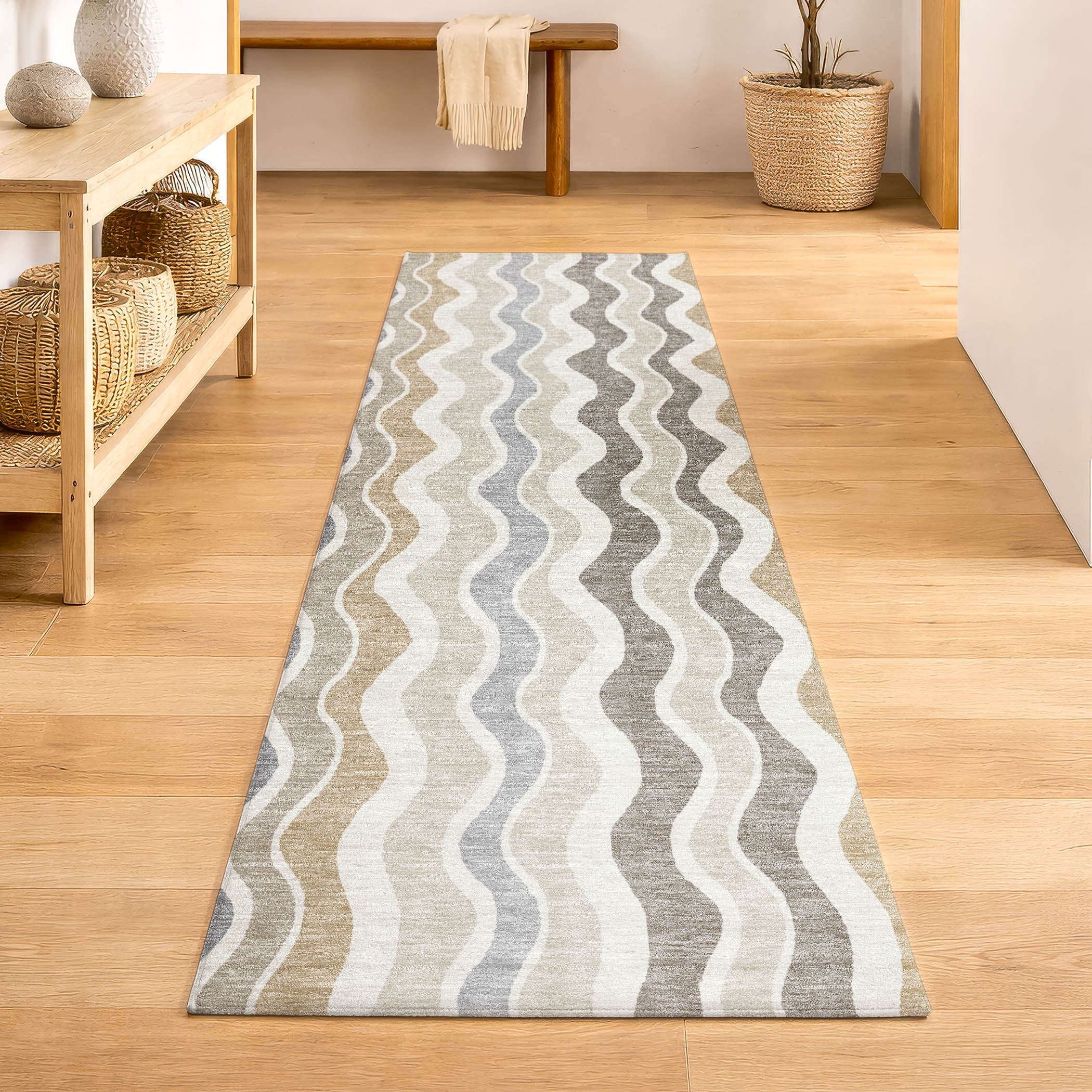 Florence Machine Washable Transitional Ivory Rug 2'3" x 7'6" #shape_Runner
