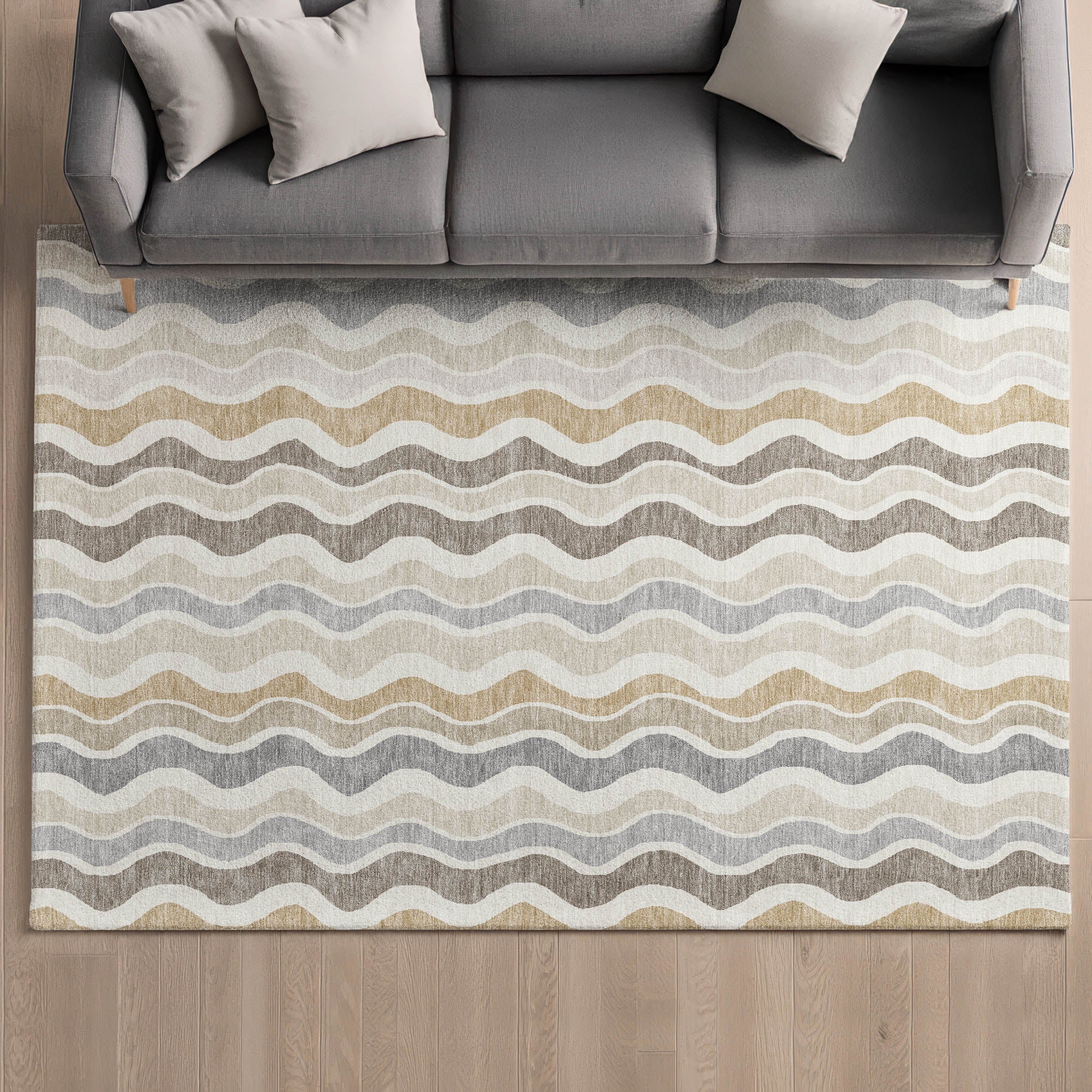 Florence Machine Washable Transitional Ivory Rug 3' x 5' #shape_Rectangle