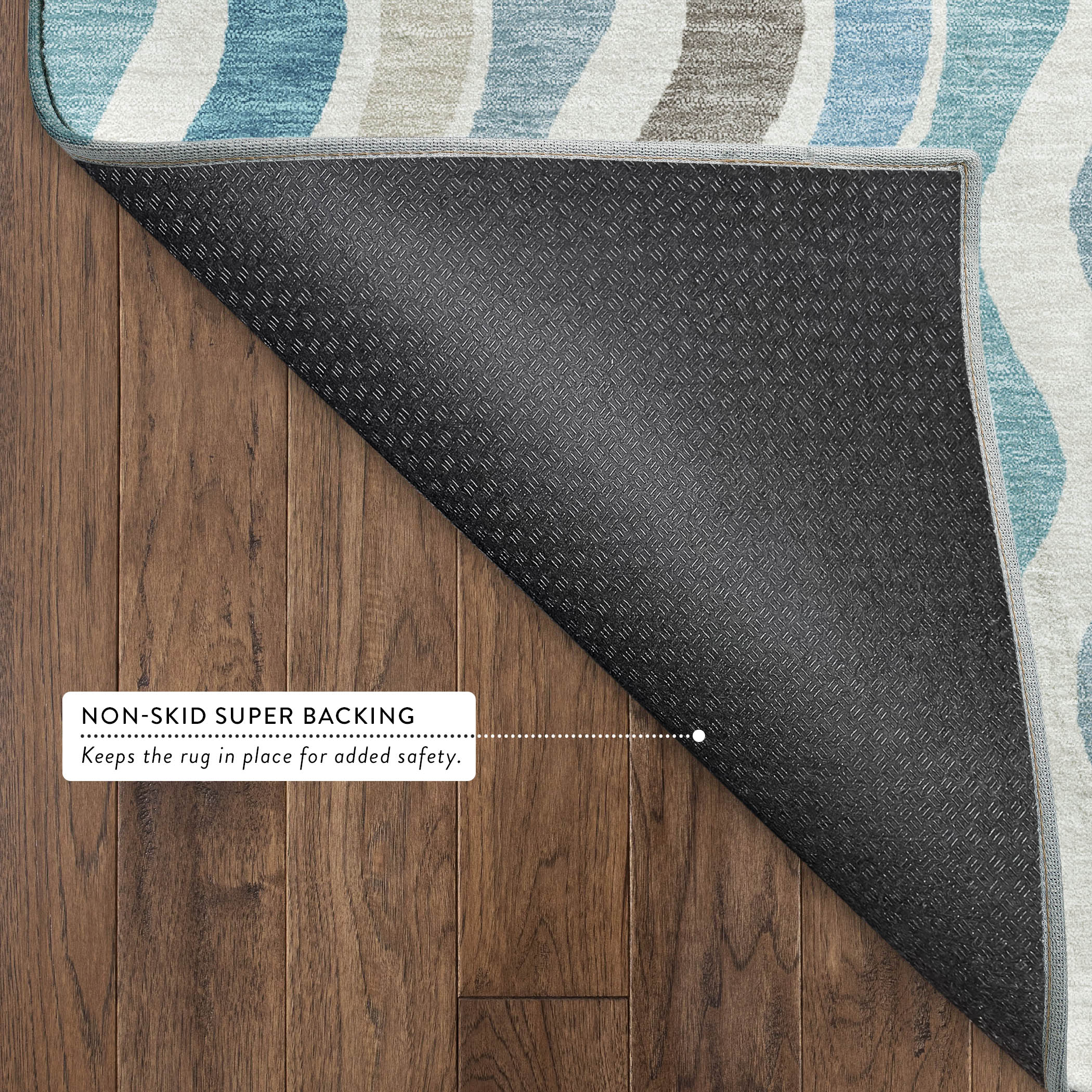 Florence Machine Washable Transitional Teal Rug 1'8" x 2'6" #shape_Rectangle